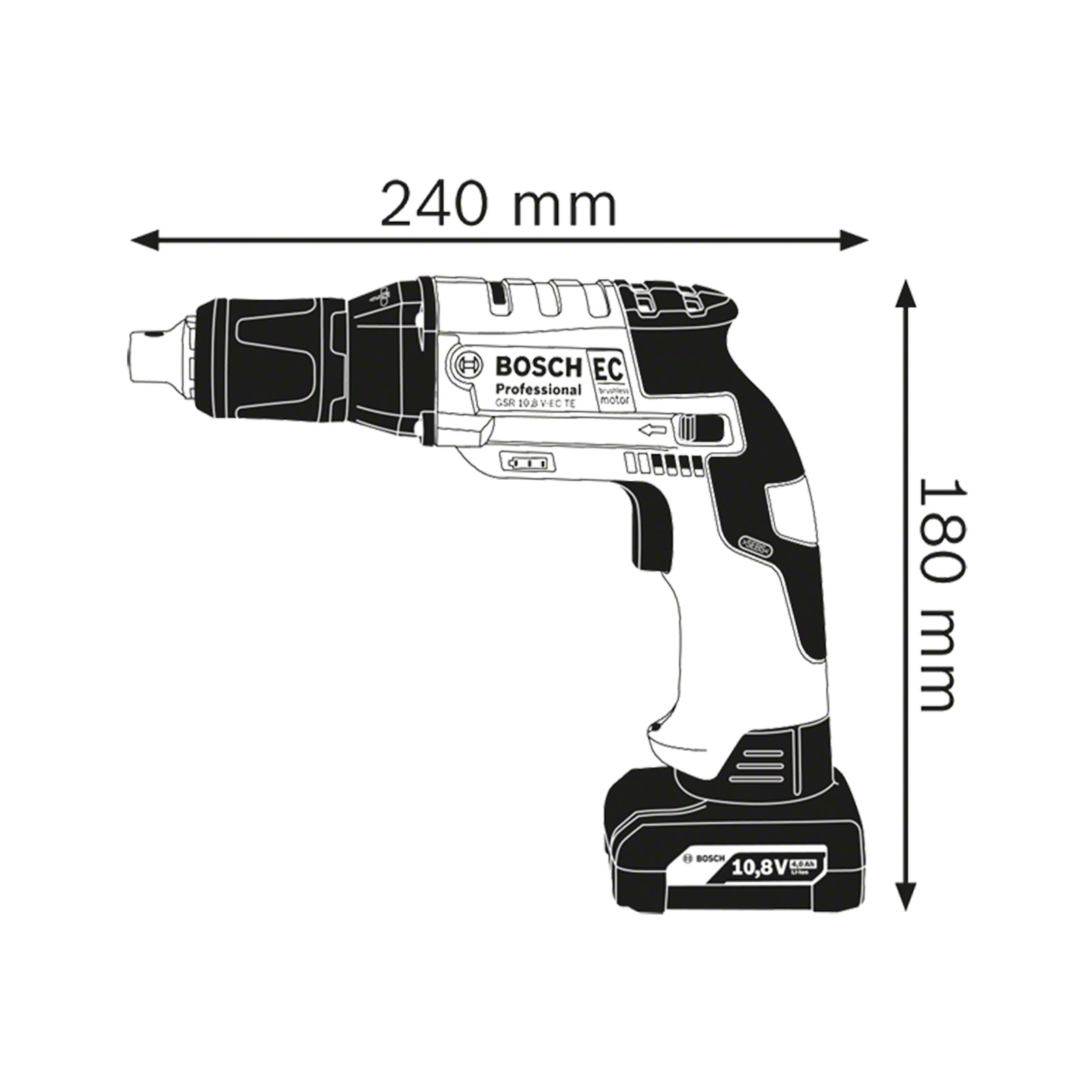 Bosch Professional Akku-Trockenbauschrauber GTB 12V-11, Solo Version, L-BOXX