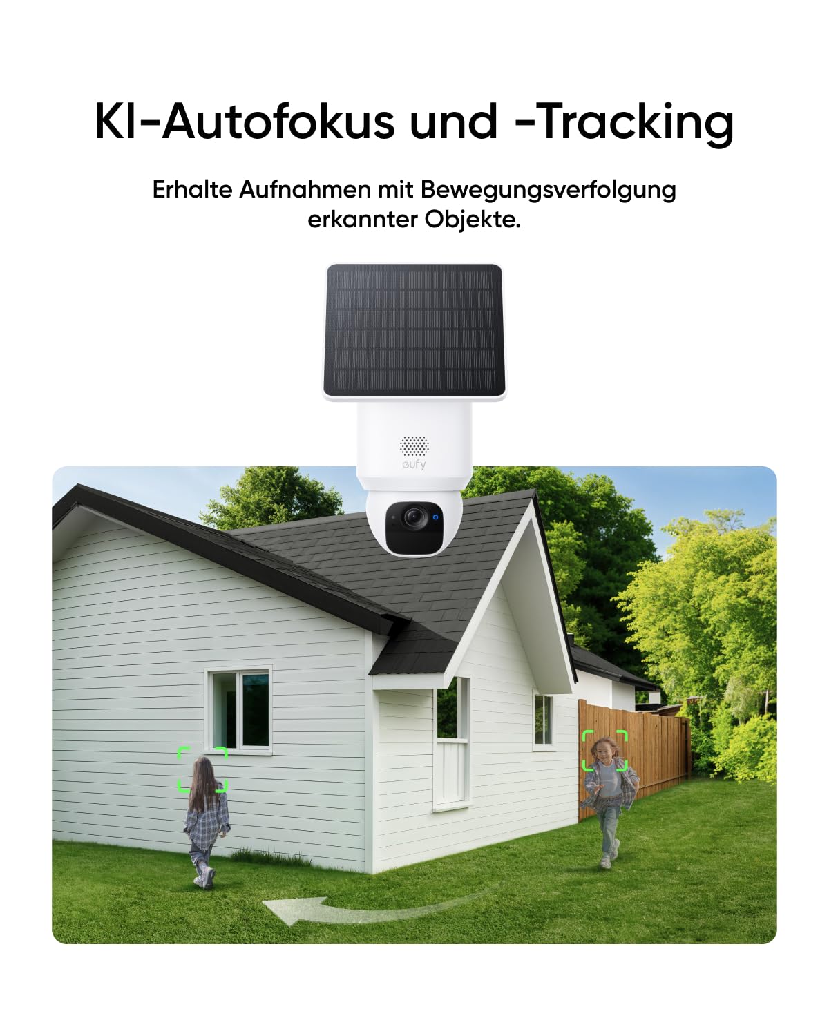 eufy eufyCam Solo E30, Solar Überwachungskamera Außen, 360° Schwenk, KI-Tracking