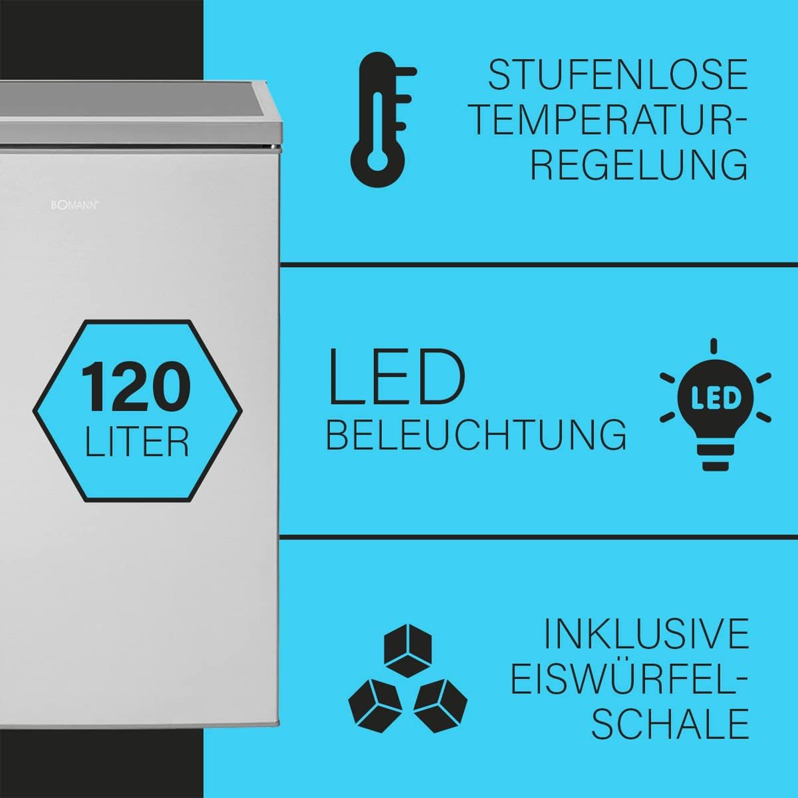 Bomann KS 2194.1 INOX Tischkühlschrank
