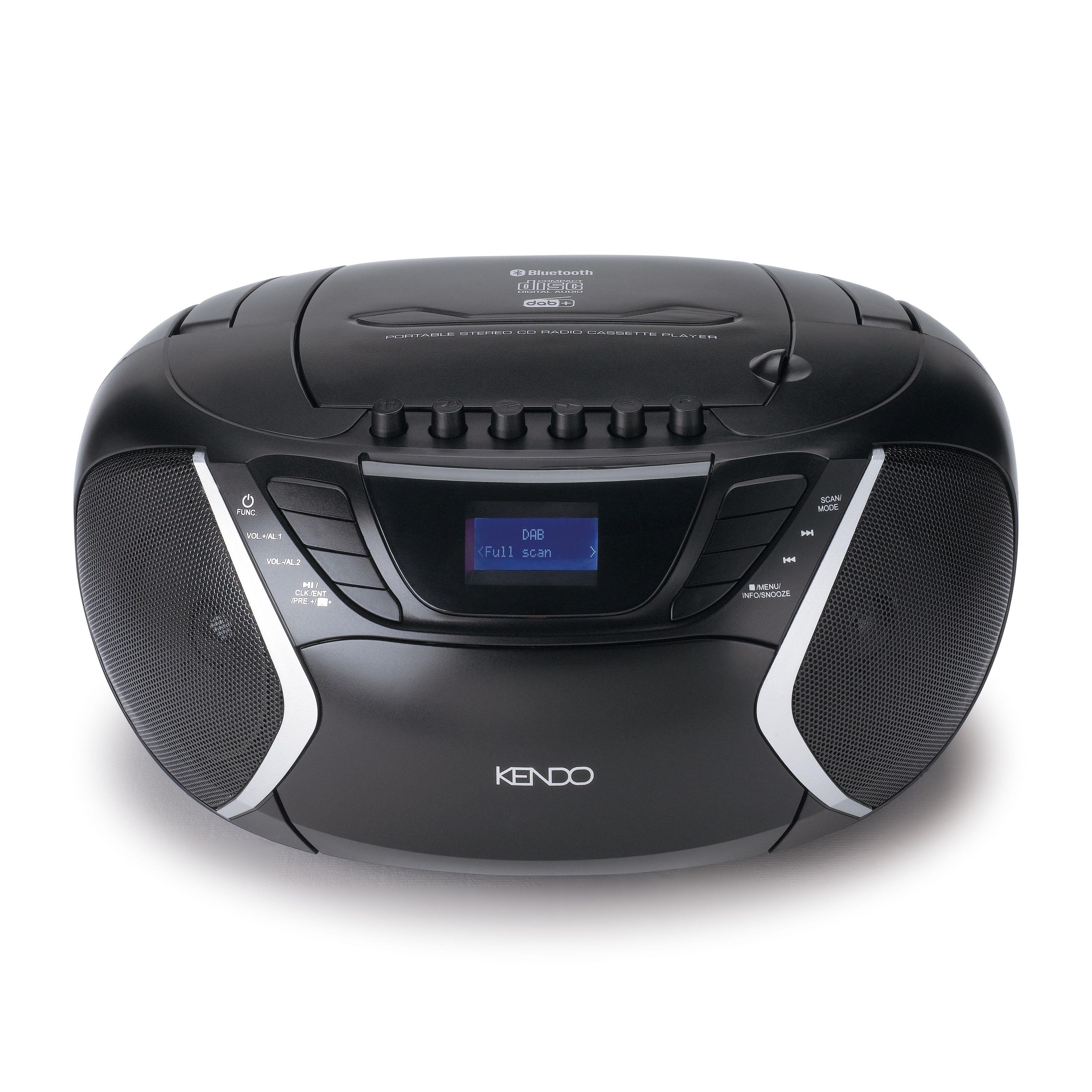 KENDO Radiorekorder mit CD-Spieler und Kassettendeck Boombox DAB+ 25EX