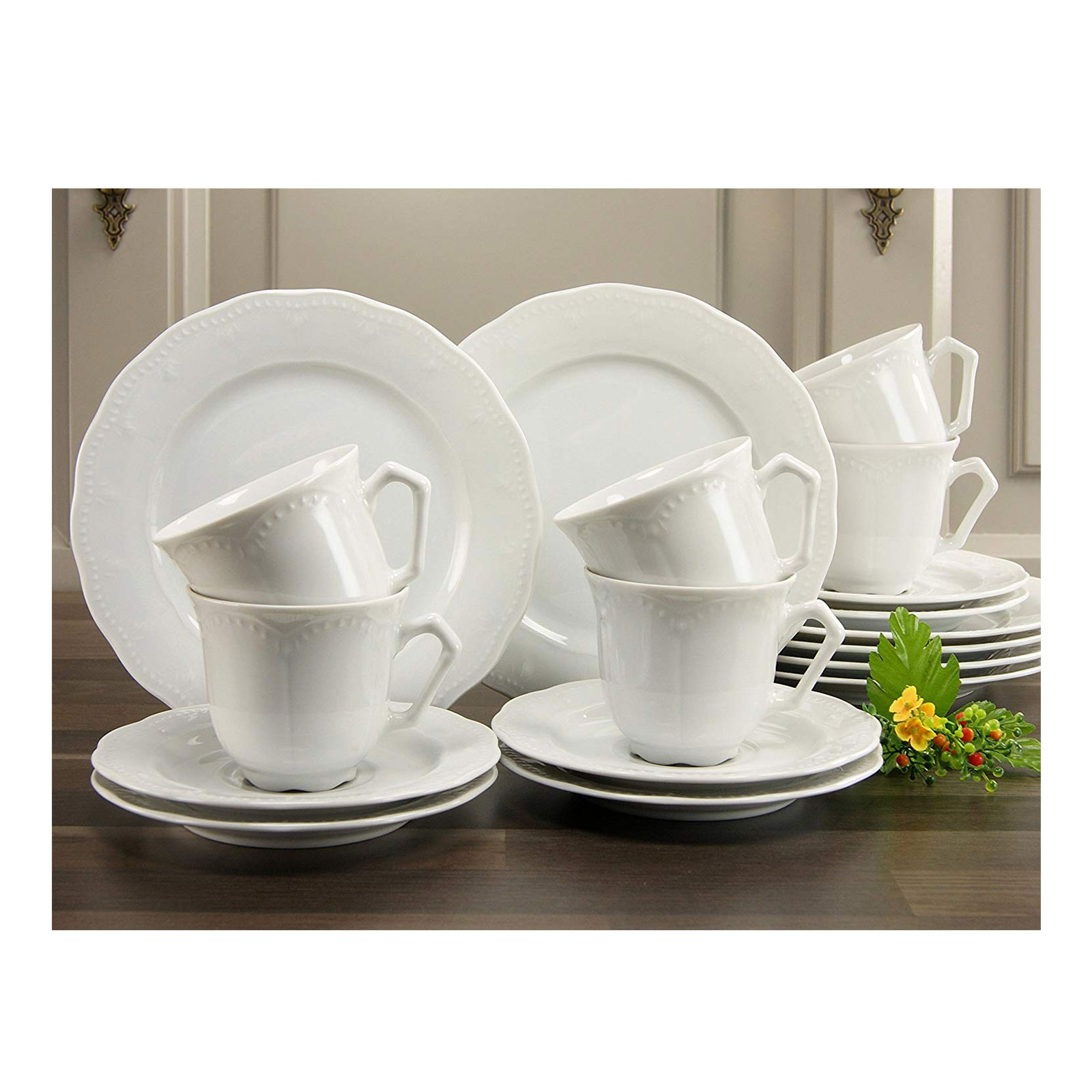 CreaTable, 11798, Serie GLORIA weiss, Kombiservice 30 teilig