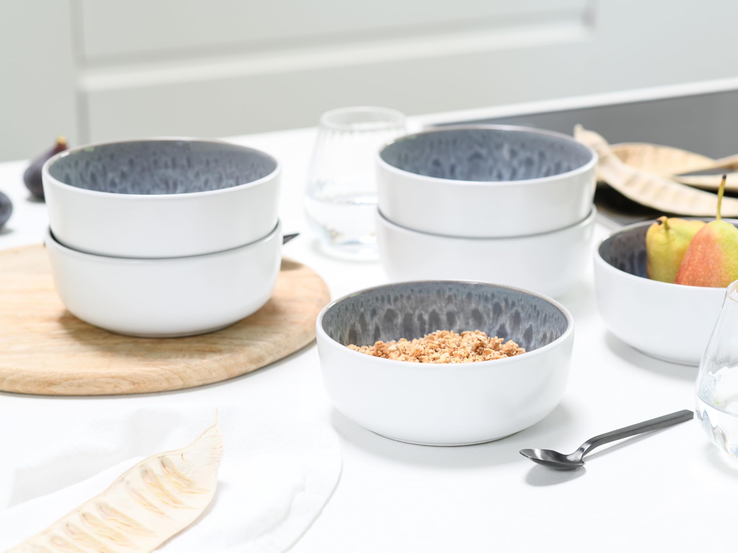 CreaTable 24888 Kombiservice Serie Nordic Fjord Stone 16-tlg. 4 Personen