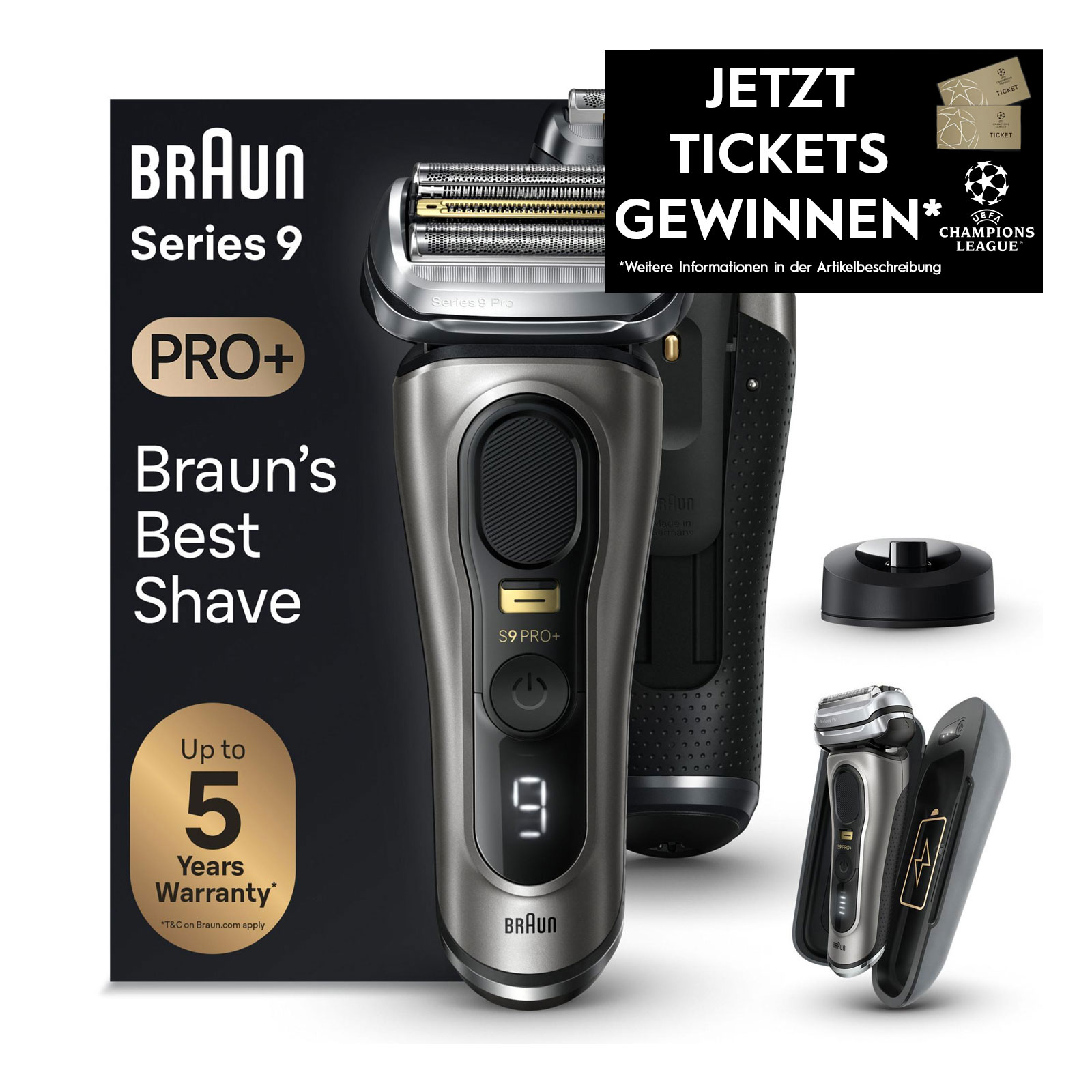 BRAUN Herrenrasierer Series 9 Pro+ 9525s Wet & Dry PowerCase