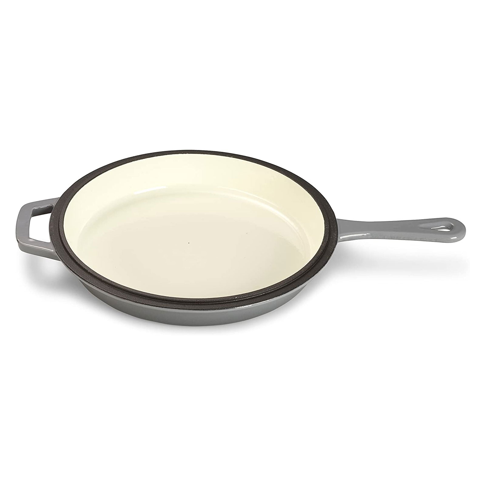 Echtwerk Schmortopf Grillpfanne 2-in-1 Set, Gusseisen Bräter mit Deckel, Gusseisentopf mit Emaille-Beschichtung BBQ Induktion Grau, 2,5 L Echtwerk Schmortopf Grillpfanne 2-in-1 Set, Gusseisen Bräter mit Deckel, Gusseisentopf mit Emaille-Beschichtung BBQ Induktion Grau, 2,5 L