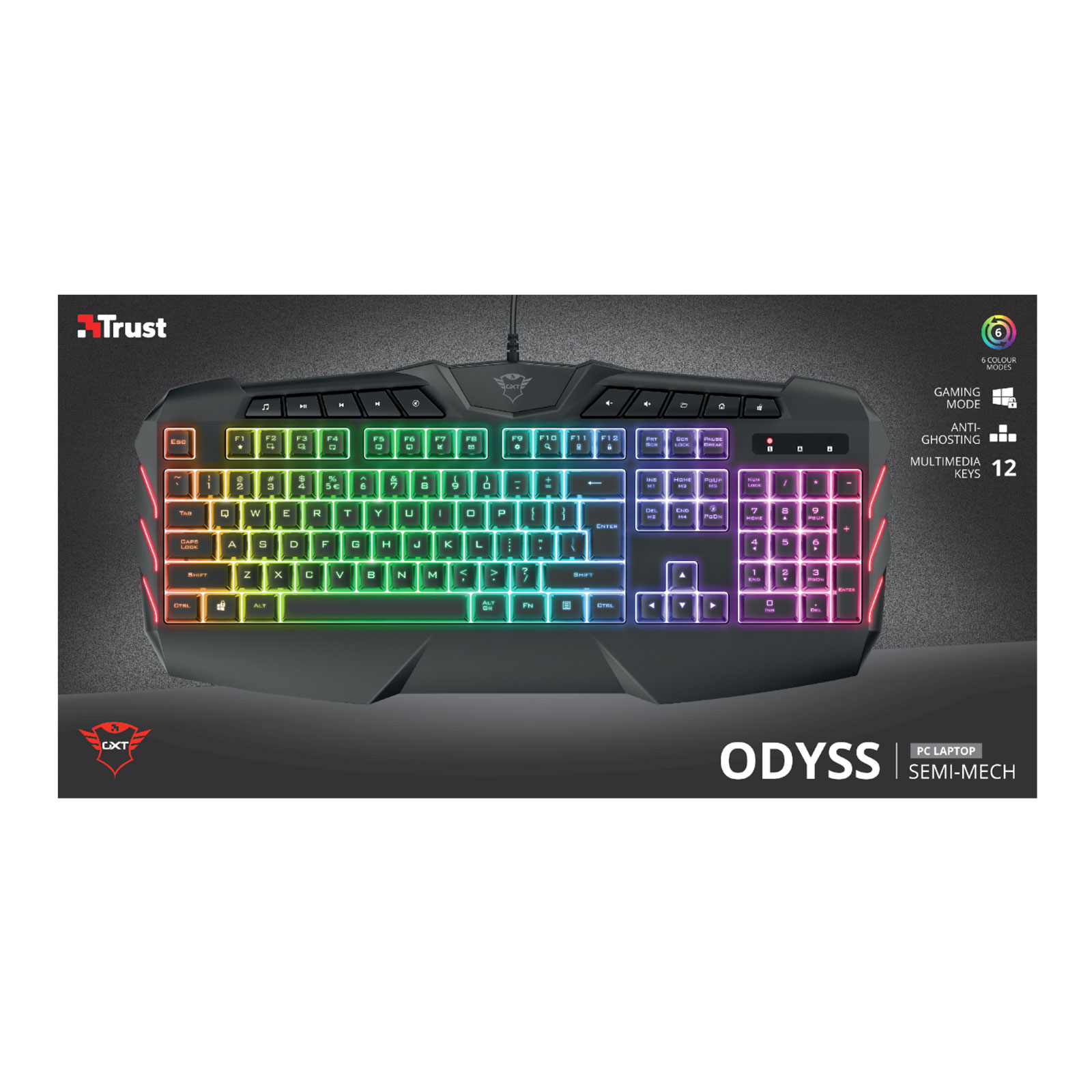 Trust GXT 881 Odyss Semi-Mechanical Keyboard De