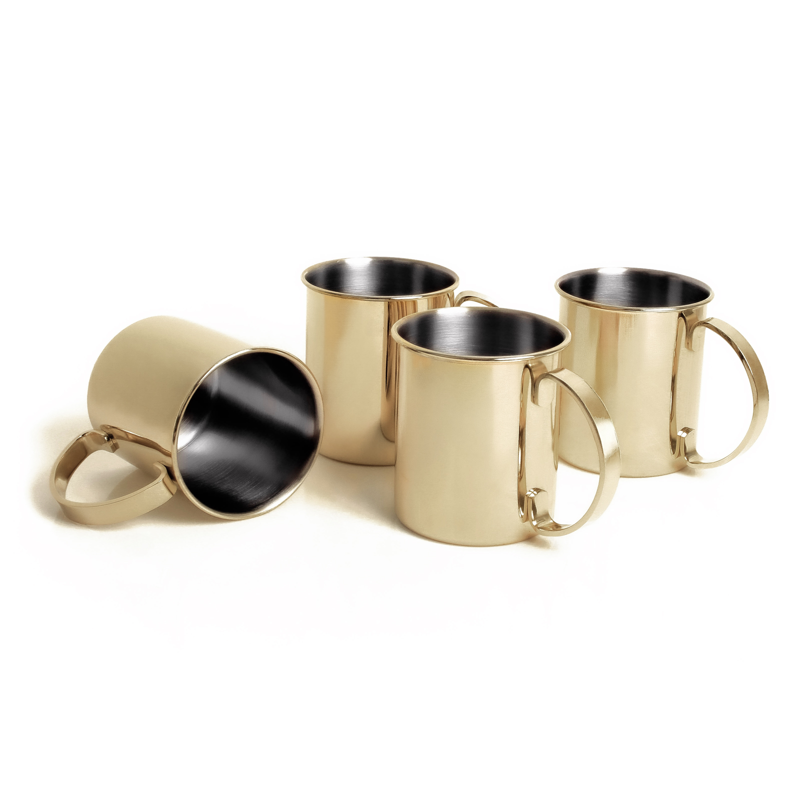 ECHTWERK Moscow Mule Becher Set 4tlg aus Edelstahl, 1000 ml,