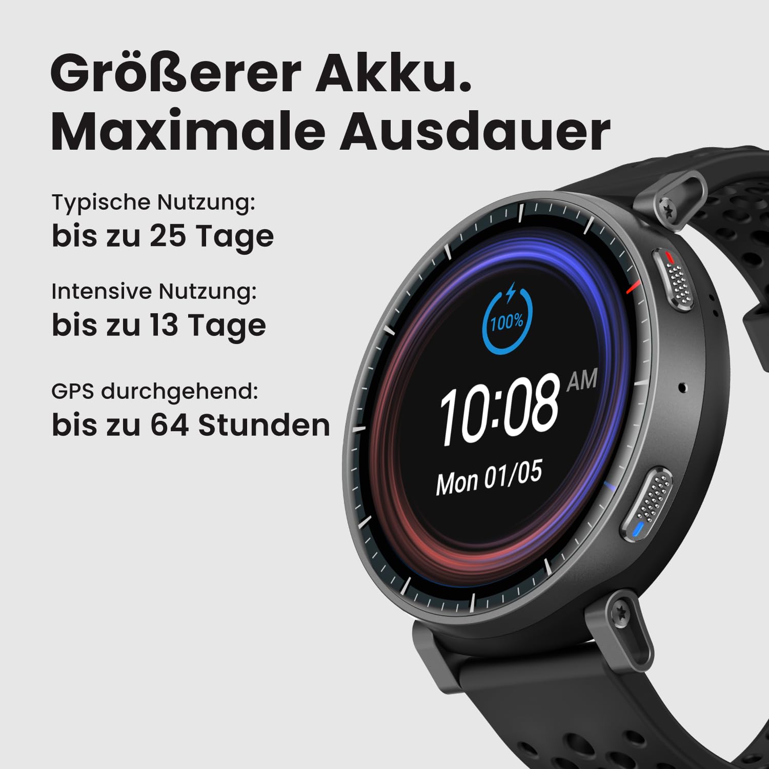 Amazfit Active Max Smartwatch 1,5" AMOLED-Display