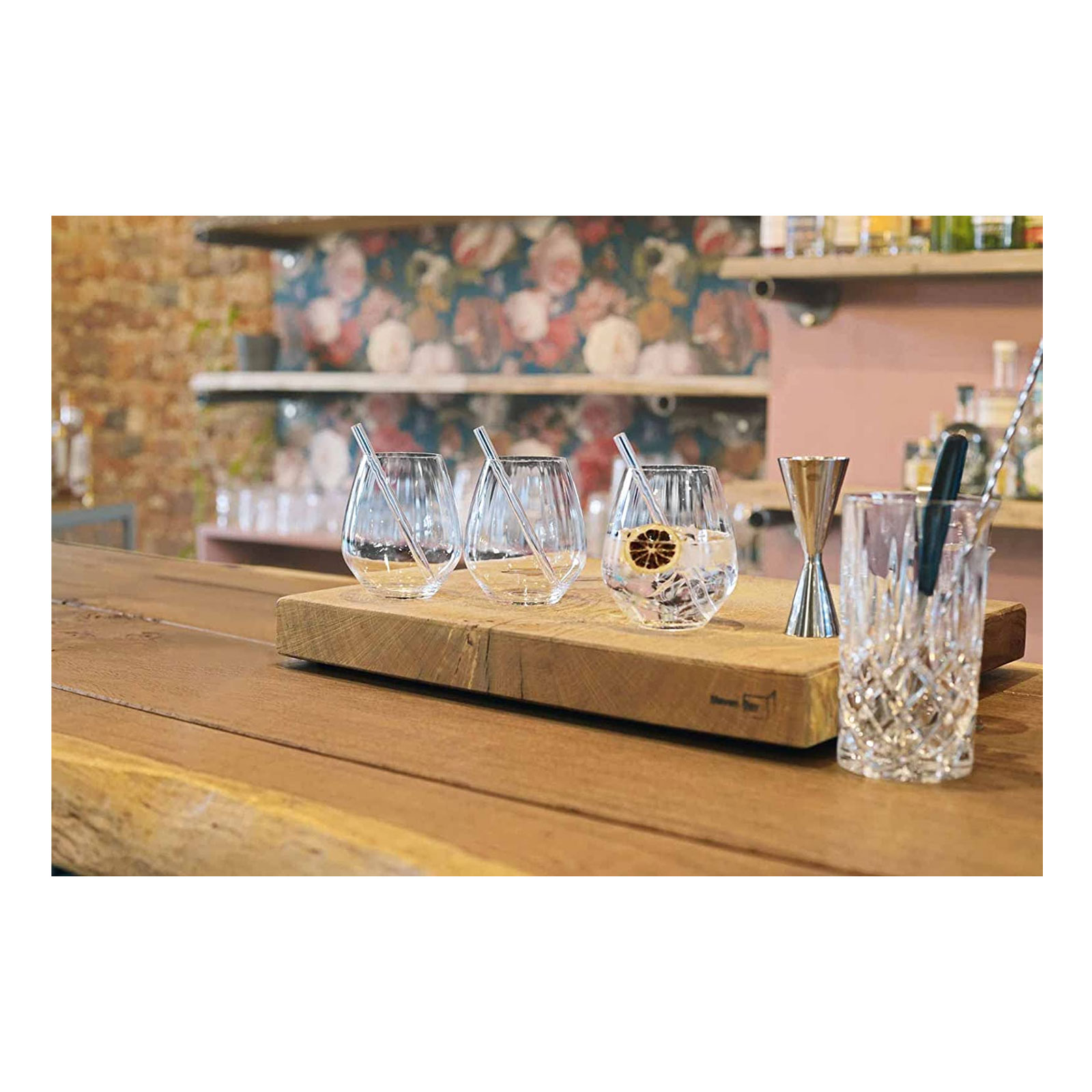 Spiegelau Gin&Tonic Set/4 + 4 Glastrinkhalme 7601/8tlg Tastes Good
