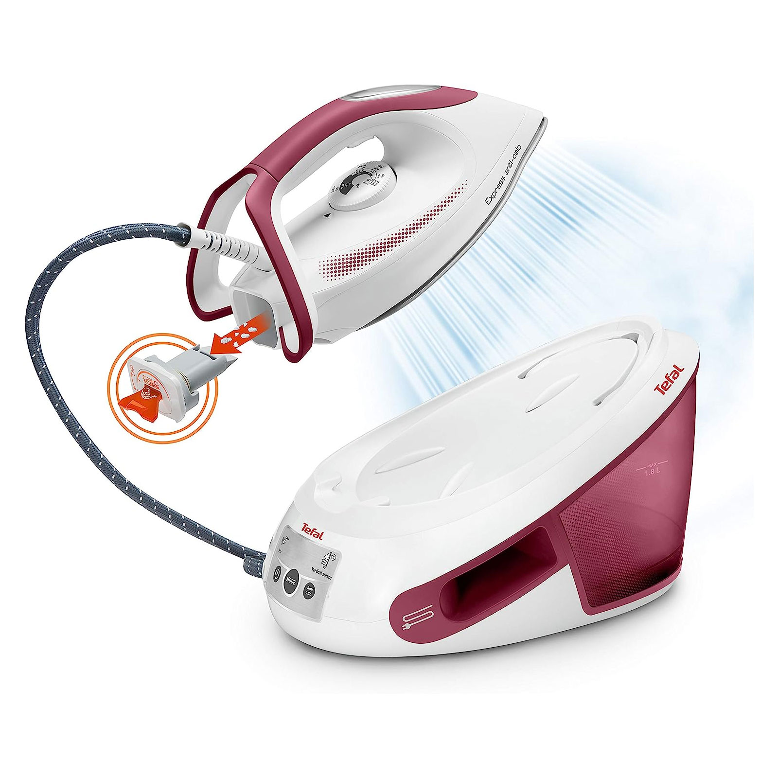 Tefal SV8012 Express Anti-Calc Dampfbügelstation | 2800 Watt