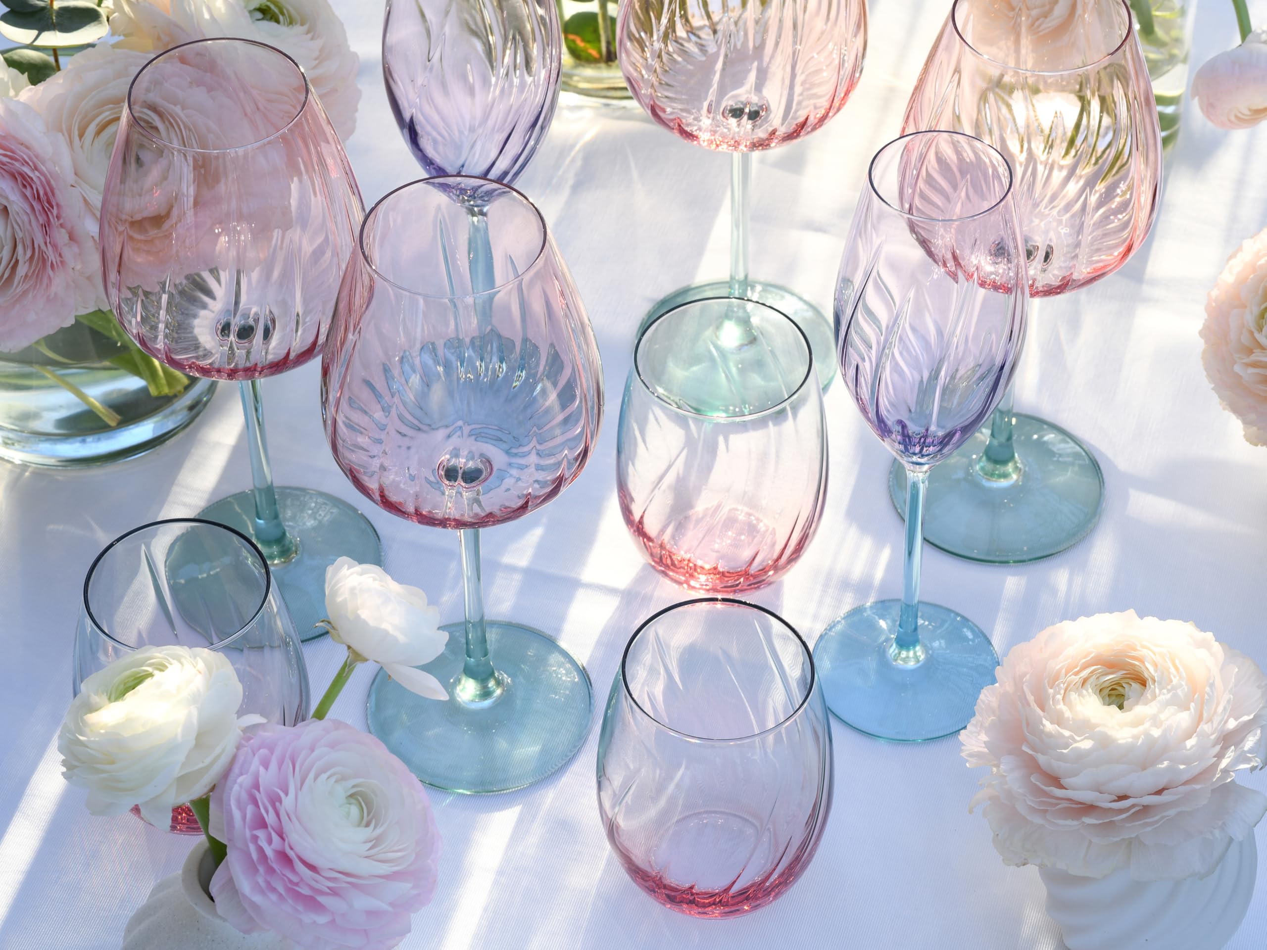 Creatable, 24586, Serie Swirly Spring, 4-teiliges Geschirrset für 4 Personen