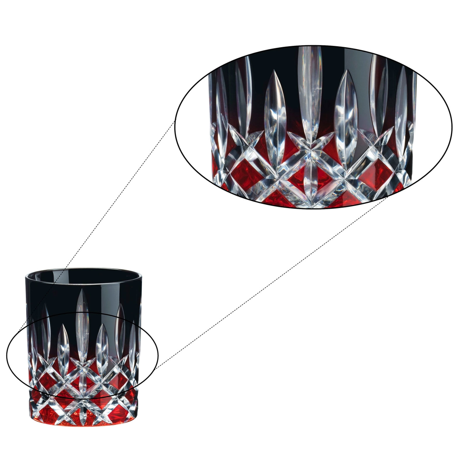 RIEDEL 1515/02S3BC Laudon Tumbler schwarz/rot