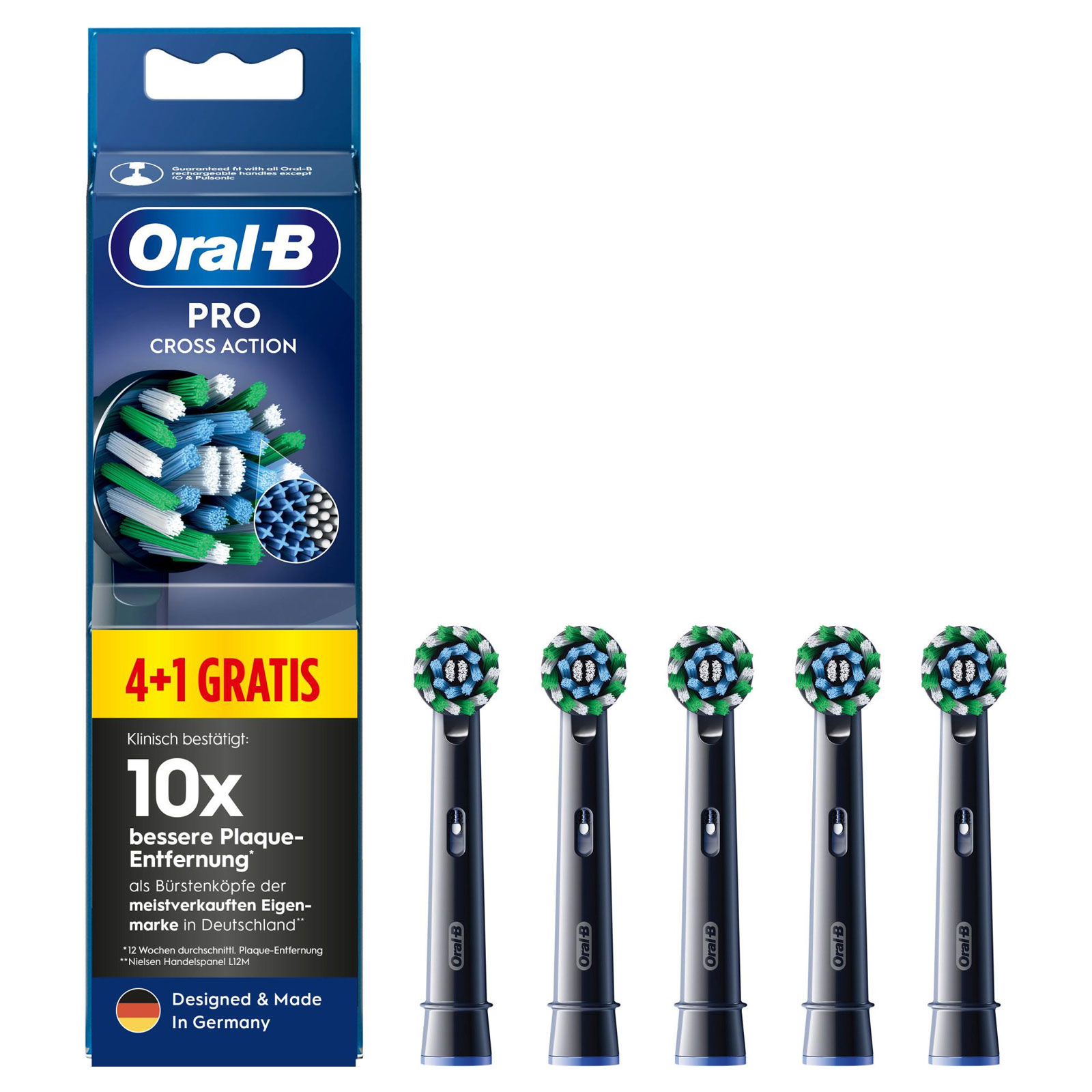Oral-B Pro CrossAction Aufsteckbürsten, 4+1 Gratis Oral-B Pro CrossAction Aufsteckbürsten, 4+1 Gratis