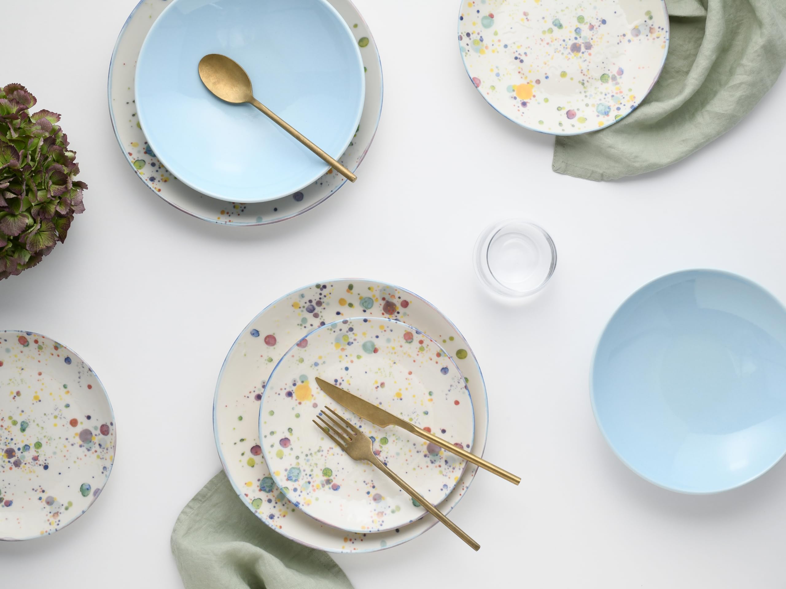 CreaTable, 24257, Serie Candy Drops, 12-teiliges Geschirrset für 4 Personen