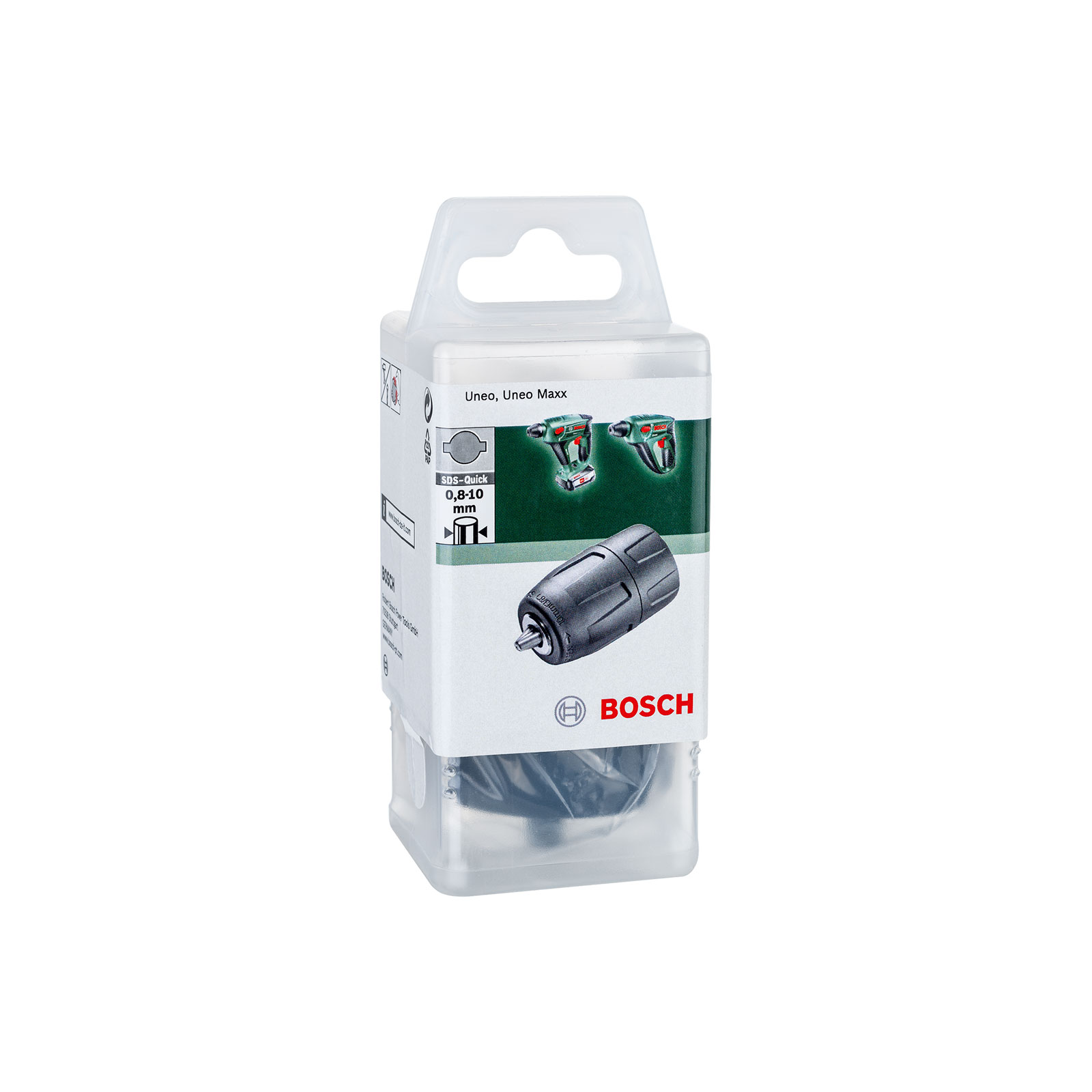 Bosch Professional Schnellspannbohrfutter Uneo, mit SDS quick Aufnahme, Spannbereich 0,8 - 10 mm