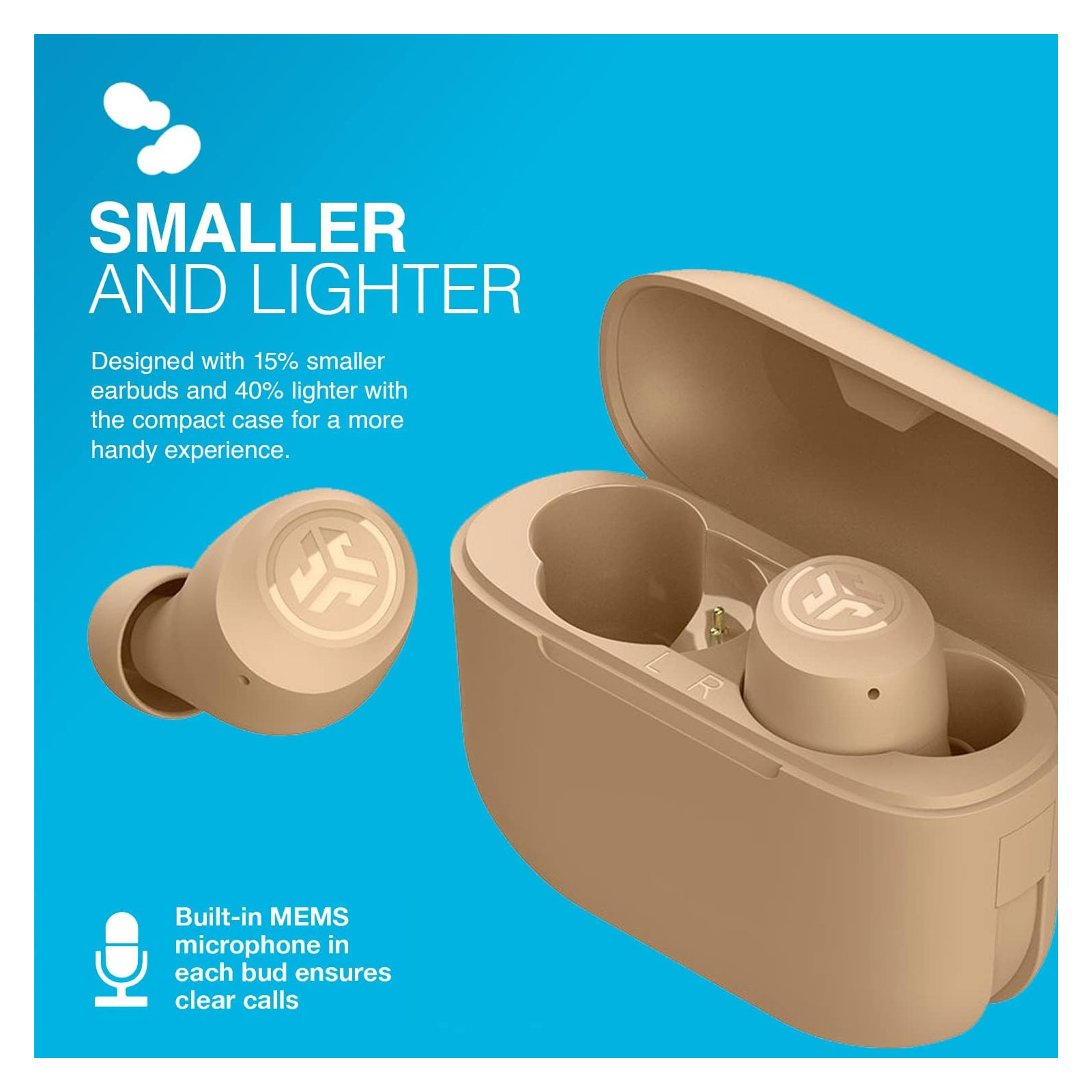 JLab Go Air Tones True Wireless Earbuds Bluetooth In-Ear-Kopfhörer Kabellos