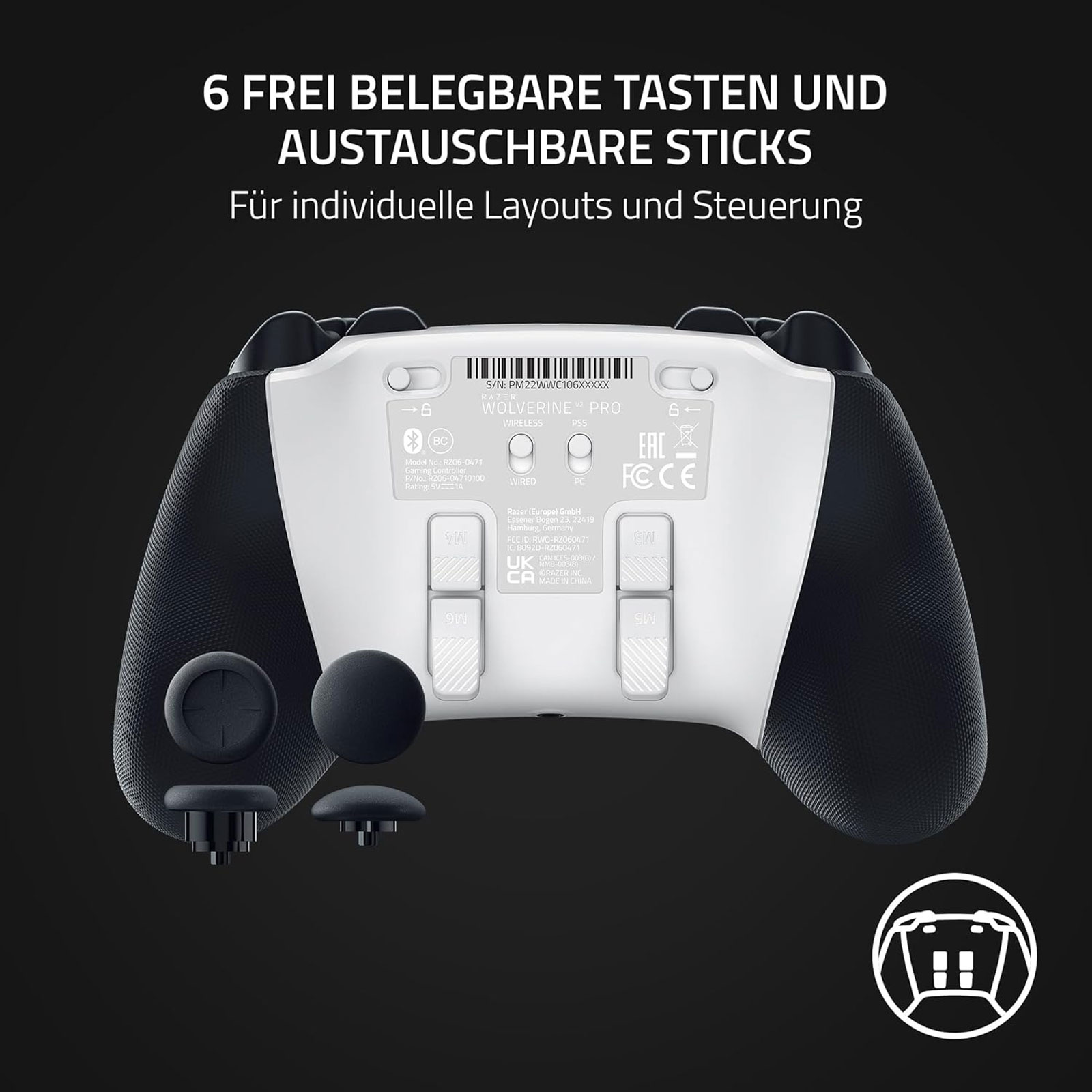 RAZER Wolverine V2 Pro Controller, Weiß