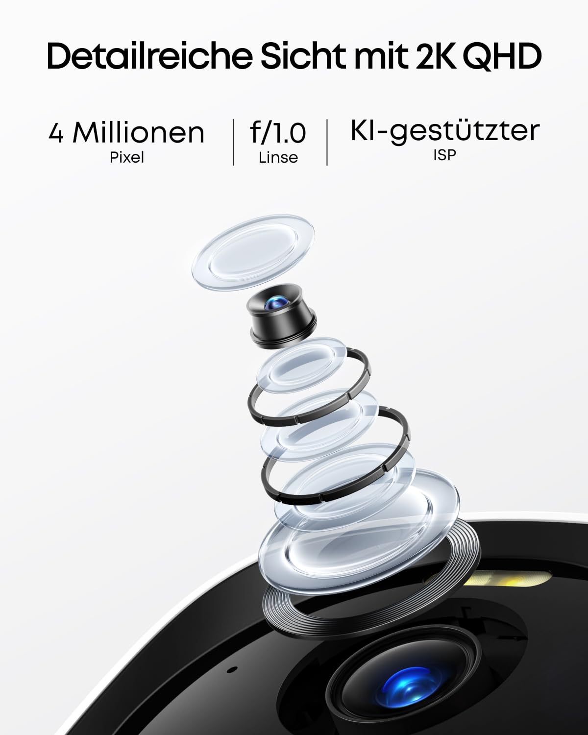 eufy Security eufyCam E40 Zusatzkamera, kabellose 2K Solarkamera für außen