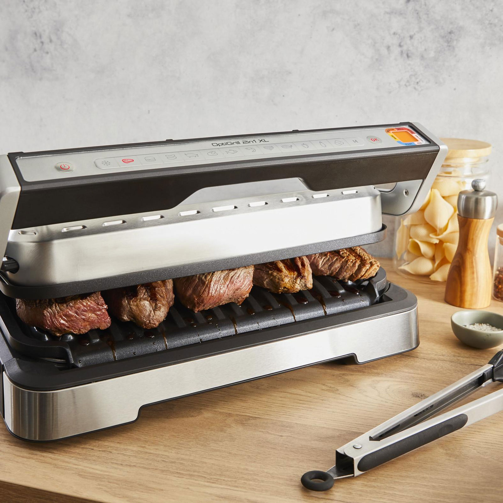 TEFAL GC782D OptiGrill 2in1 XL Kontaktgrill 2200 W, 