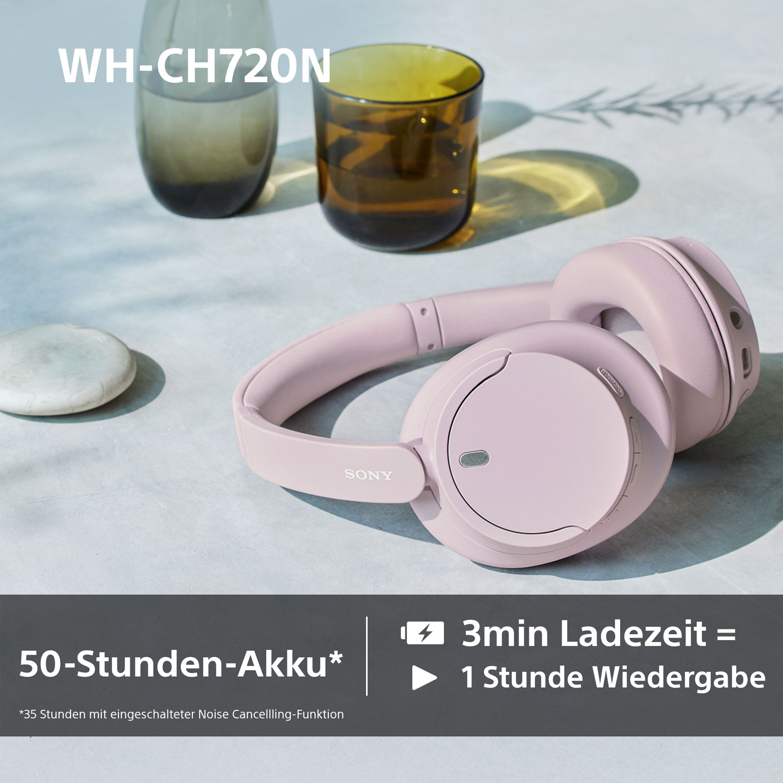 Sony WH-CH720N rosa Over-Ear Kopfhörer