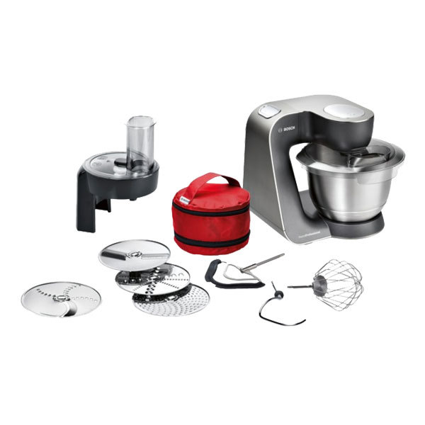 Bosch MUM59N26DE Küchenmaschine mystic black Edelstahl EasyArmLift mit Zubehör