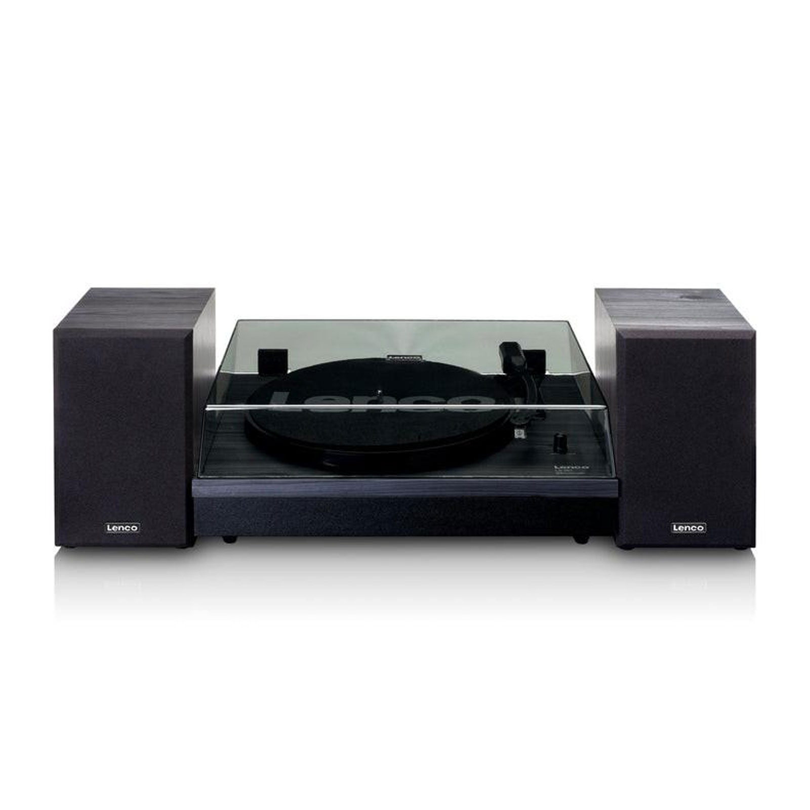 Lenco LS-301BK Bluetooth Plattenspieler mit zwei externen Lautsprechern Schwarz Lenco LS-301BK Bluetooth Plattenspieler mit zwei externen Lautsprechern Schwarz