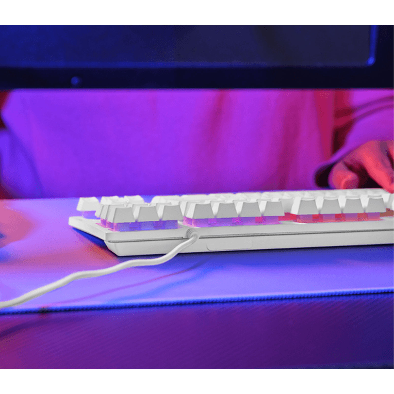 Trust GXT833PS Thado Tastatur mit TKL-Beleuchtung, Weiß DE Gaming-Tastatur