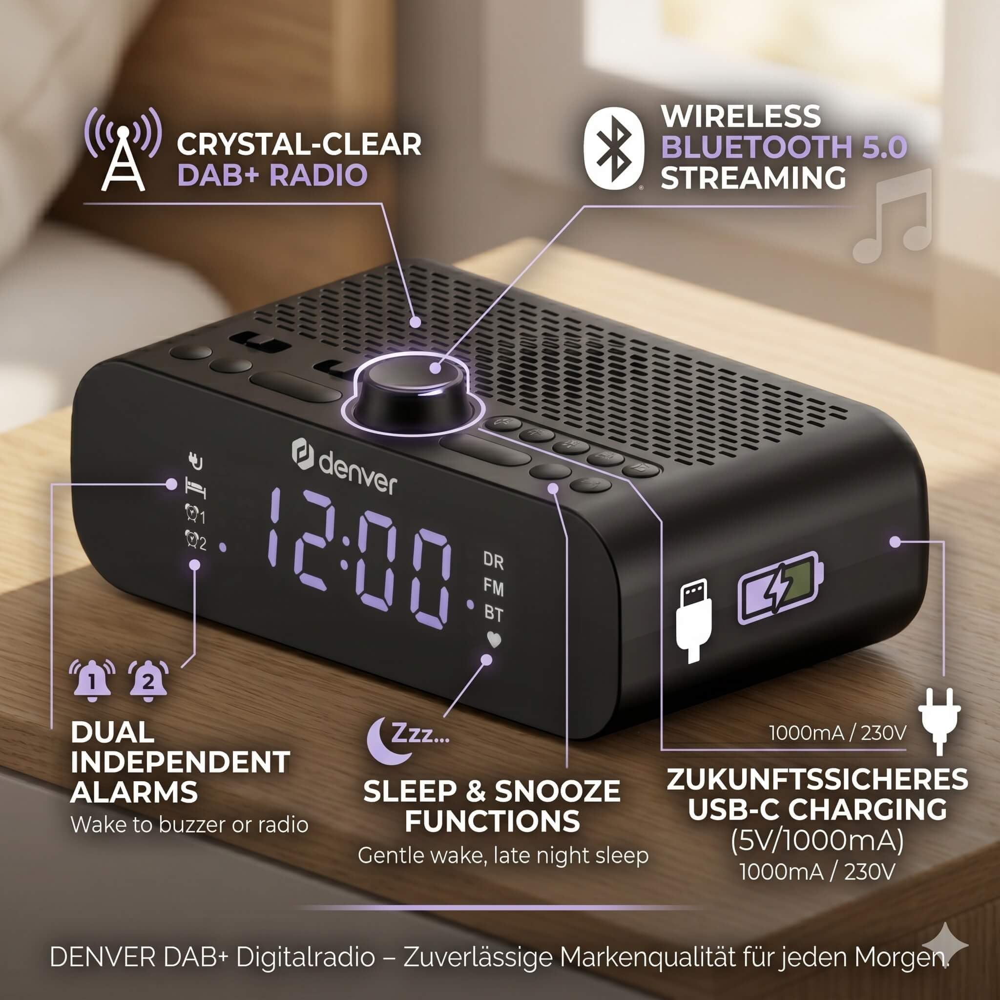 DENVER CRD-515 DAB+-Radiowecker