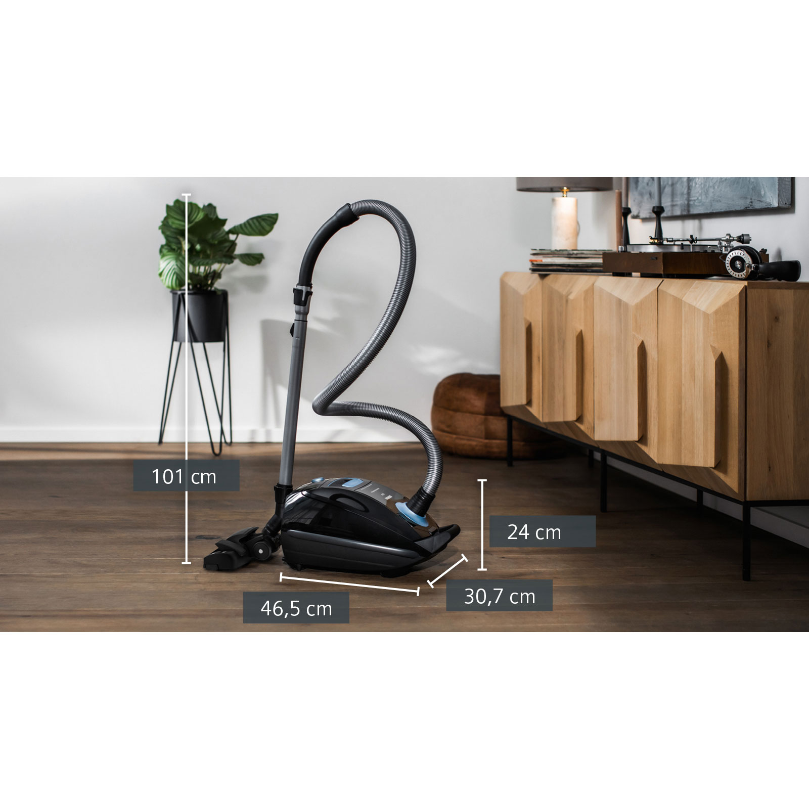 Siemens VSQ5X500 Staubsauger mit Beutel, Q5.0 extreme silencePower, Schwarz