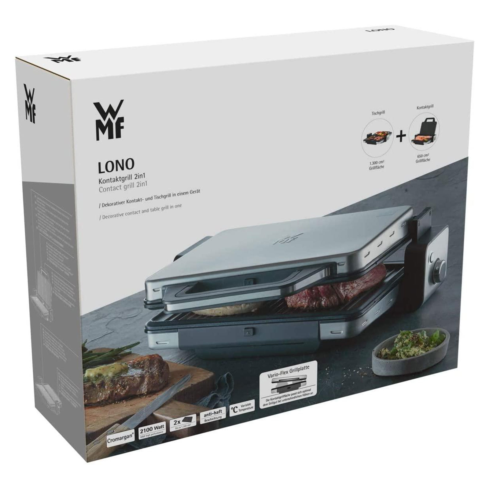 WMF Lono Kontaktgrill 2in1 Cromargan