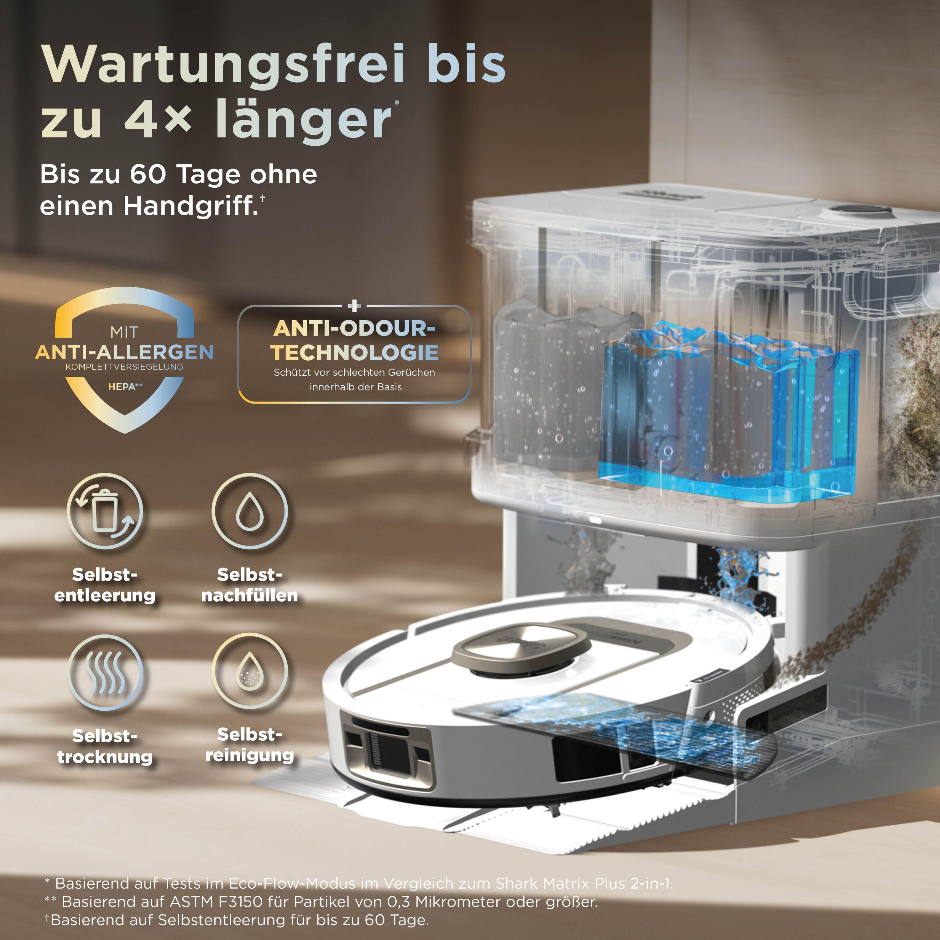 Shark RV2910XEEUWH ThermaCharged PowerDetect Saugroboter mit Wischfunktion
