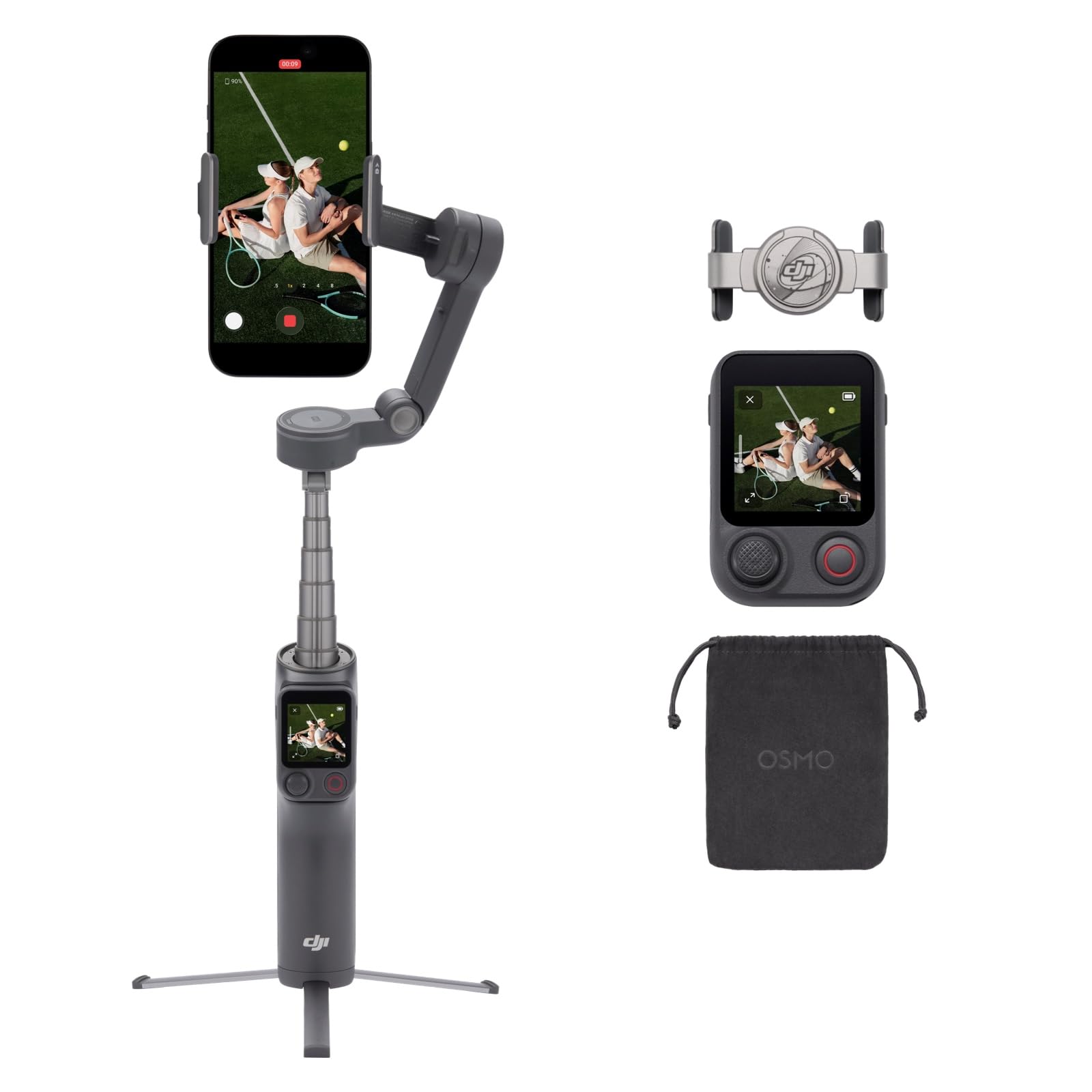 Osmo Mobile 8P Gimbal-Stabilisator für iPhone & Android, Fernsteuerung