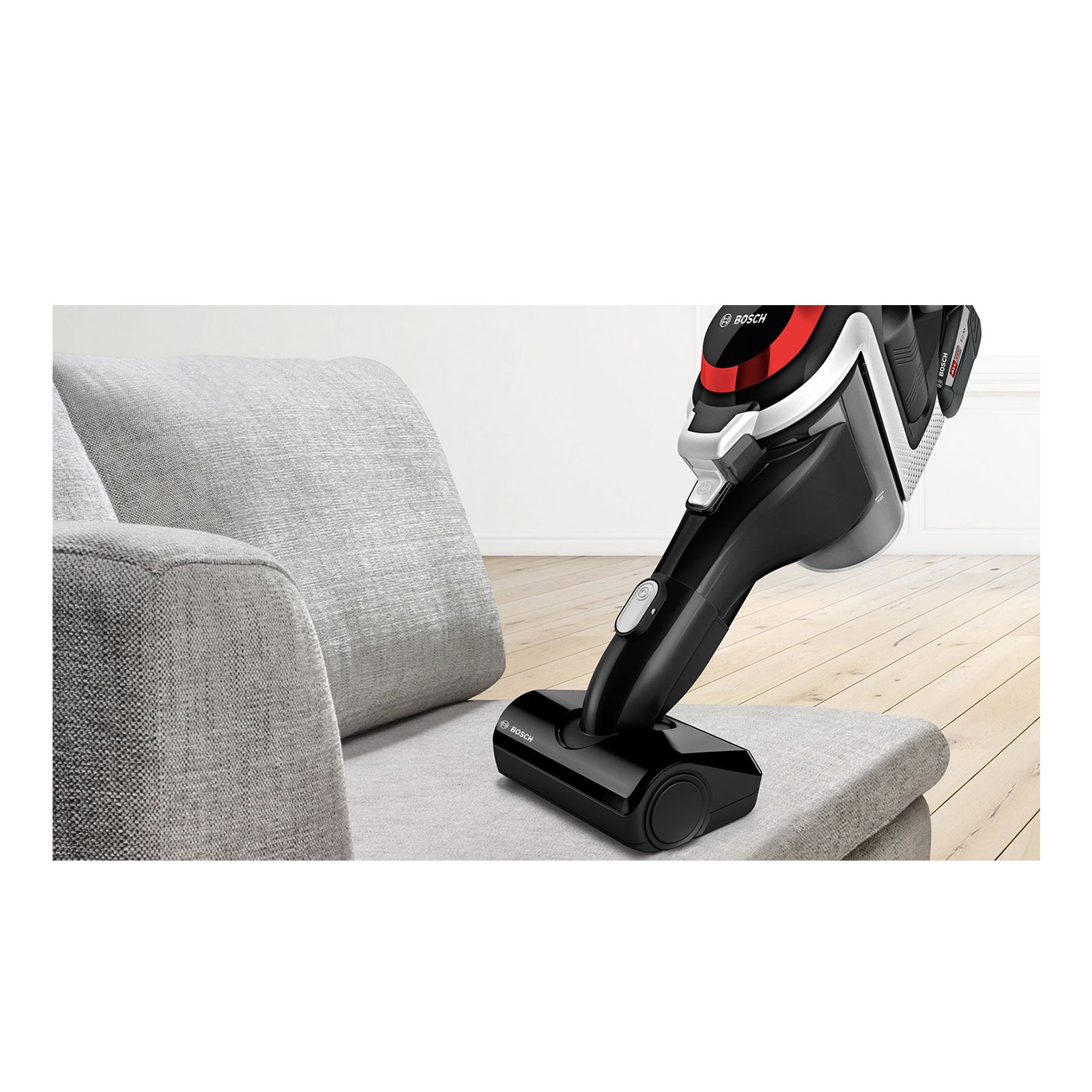 Bosch BSS715FRSH Akku-Staubsauger, Unlimited 7, Schwarz inkl Zubehör-Set BHZUKIT