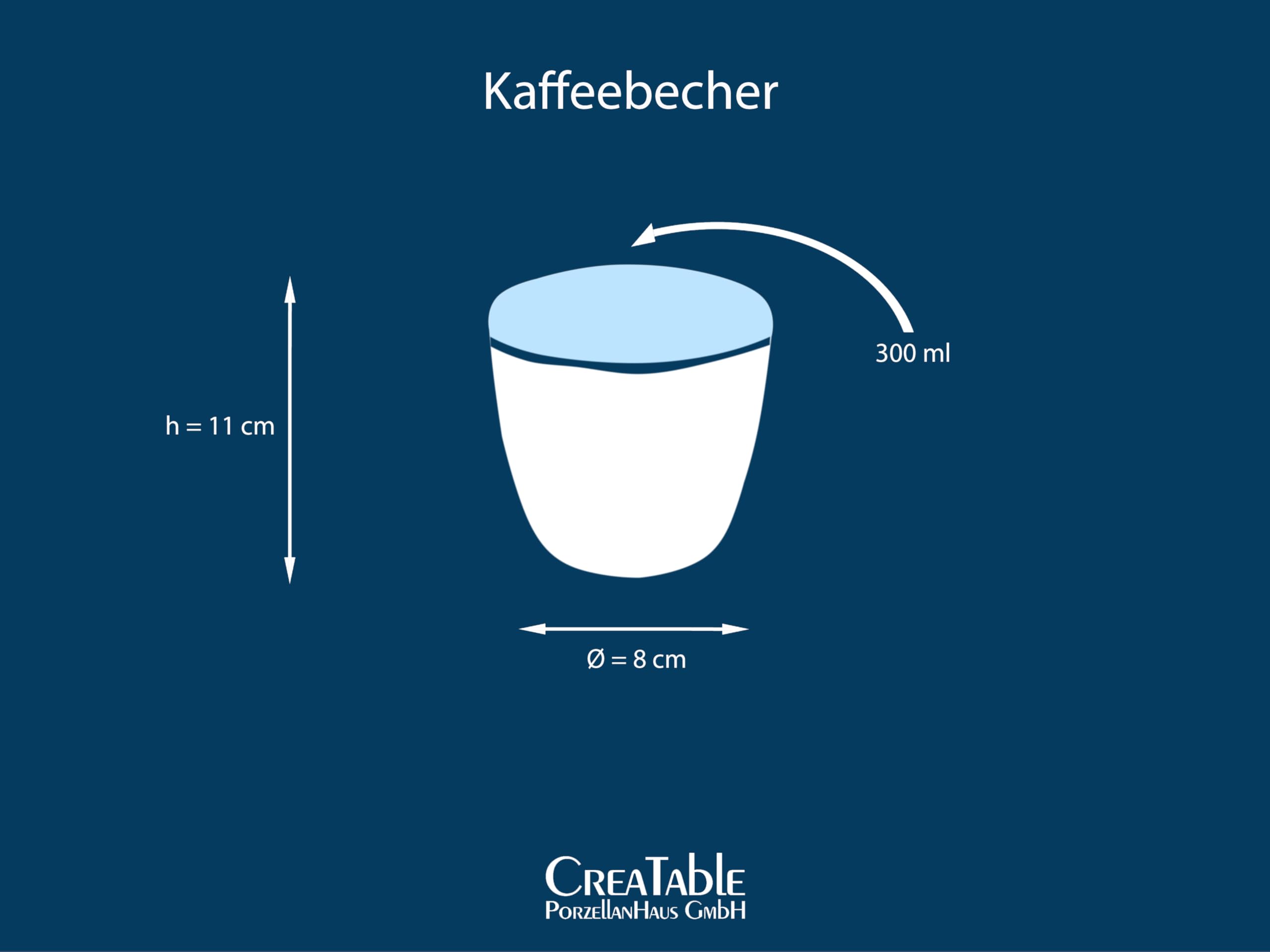 Creatable, 24738, Serie Squeezy Mocha Mousse, 4-teiliges Geschirrset für 4 Pers.