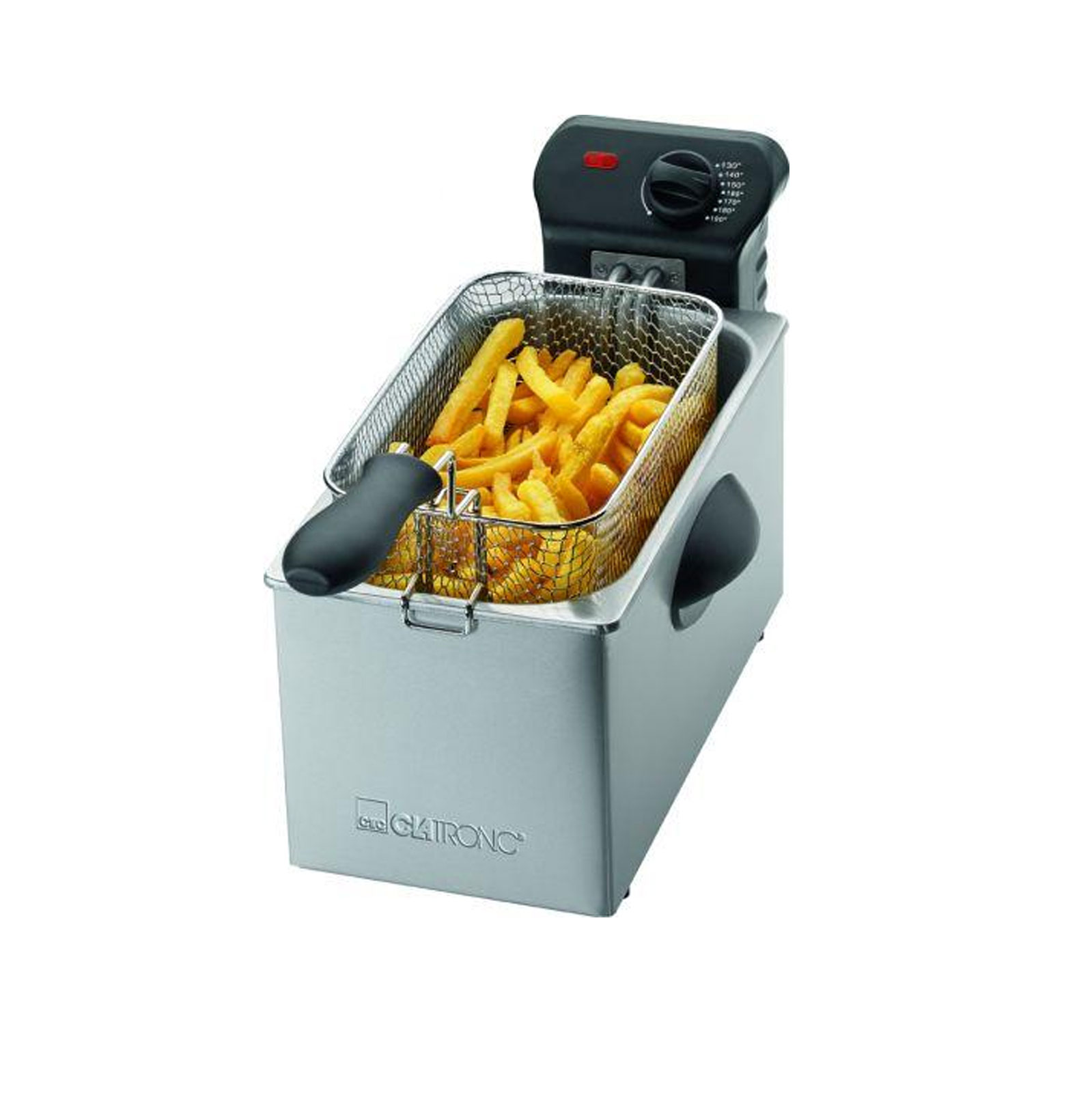 Clatronic FR 3587 Edelstahl Fritteuse mit Kaltzonen-Technik