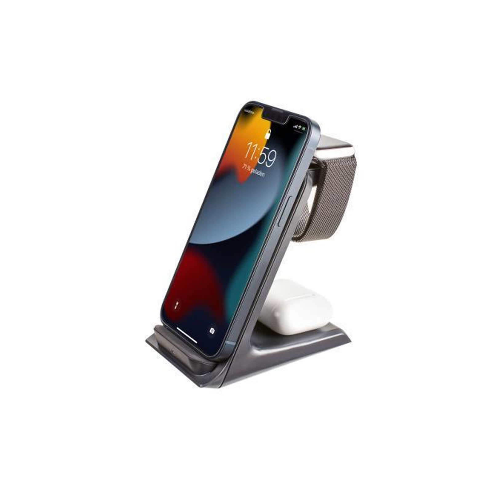 Intenso Kabelloses Schnellladegerät 3in1 Wireless Charger BS13, Schwarz