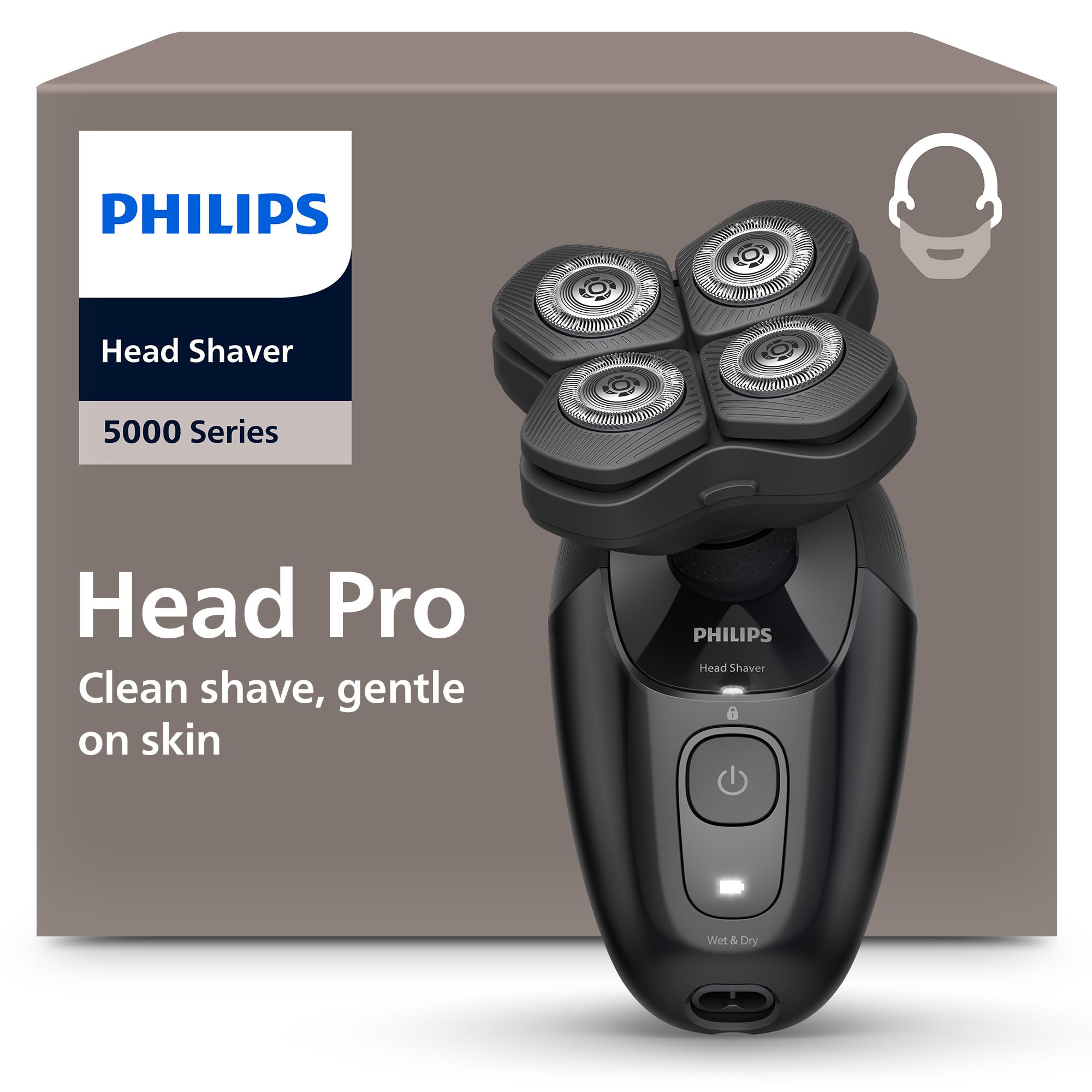 Philips Head Shaver Pro Series 5000 – Glatzenrasierer für Männer und Frauen