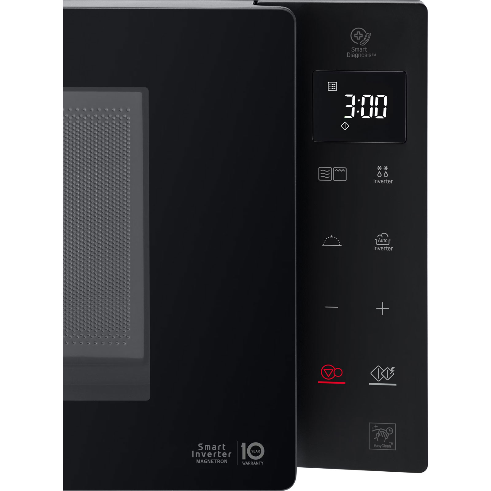 LG MH6535GIB Mikrowelle (25 Liter, 1.150 Watt Mikrowelle, 900 Watt Quarzgrill, Automatikprogramm, Glasdrehteller 29,2 cm, Touch Bedienfeld, LED-Anzeige, Smart Inverter Magnetron®, Infrared Heating® mit Carbon-Heizelement, antibakterielle Ea