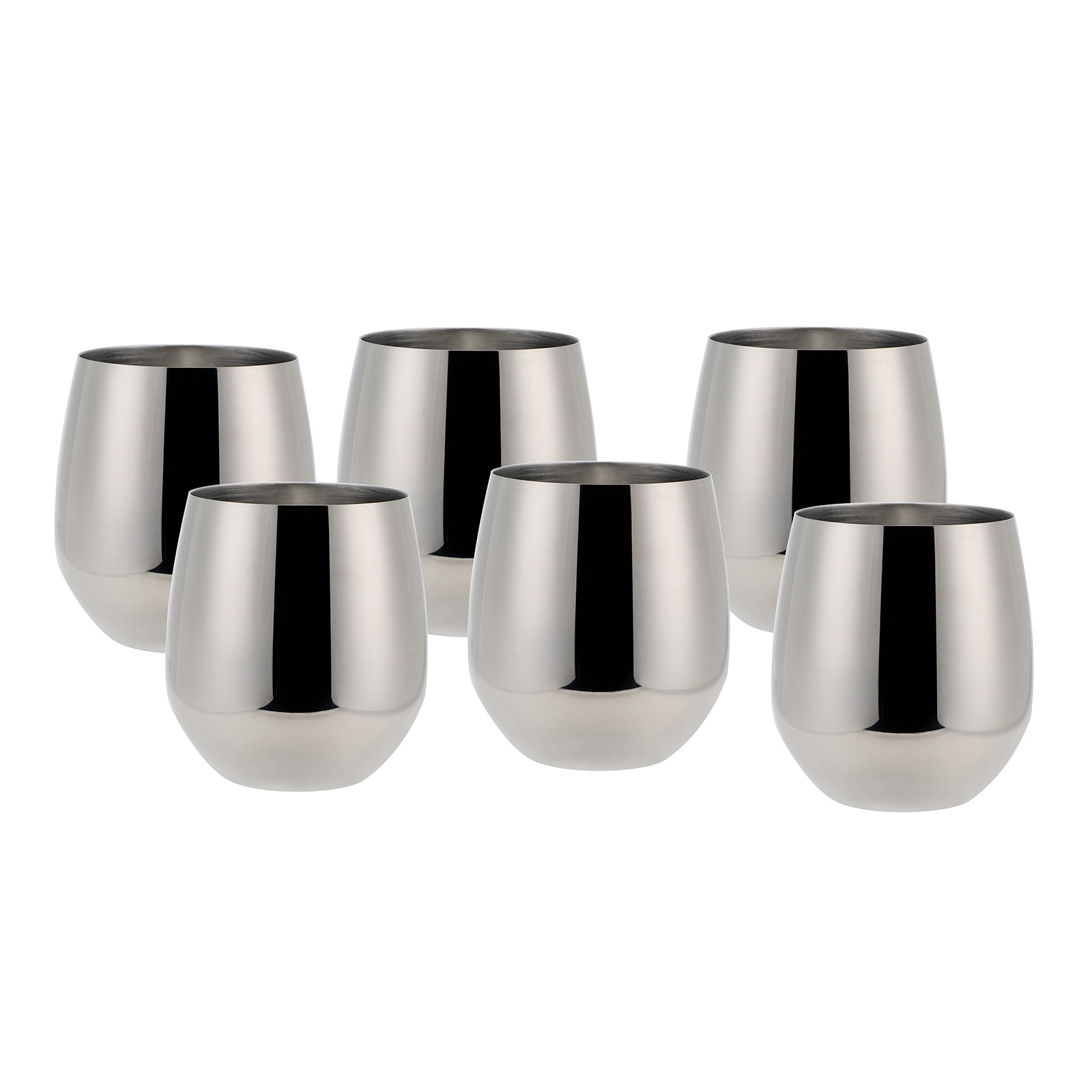 Echtwerk Wein-/Wasserkelch Set 6tlg aus Edelstahl