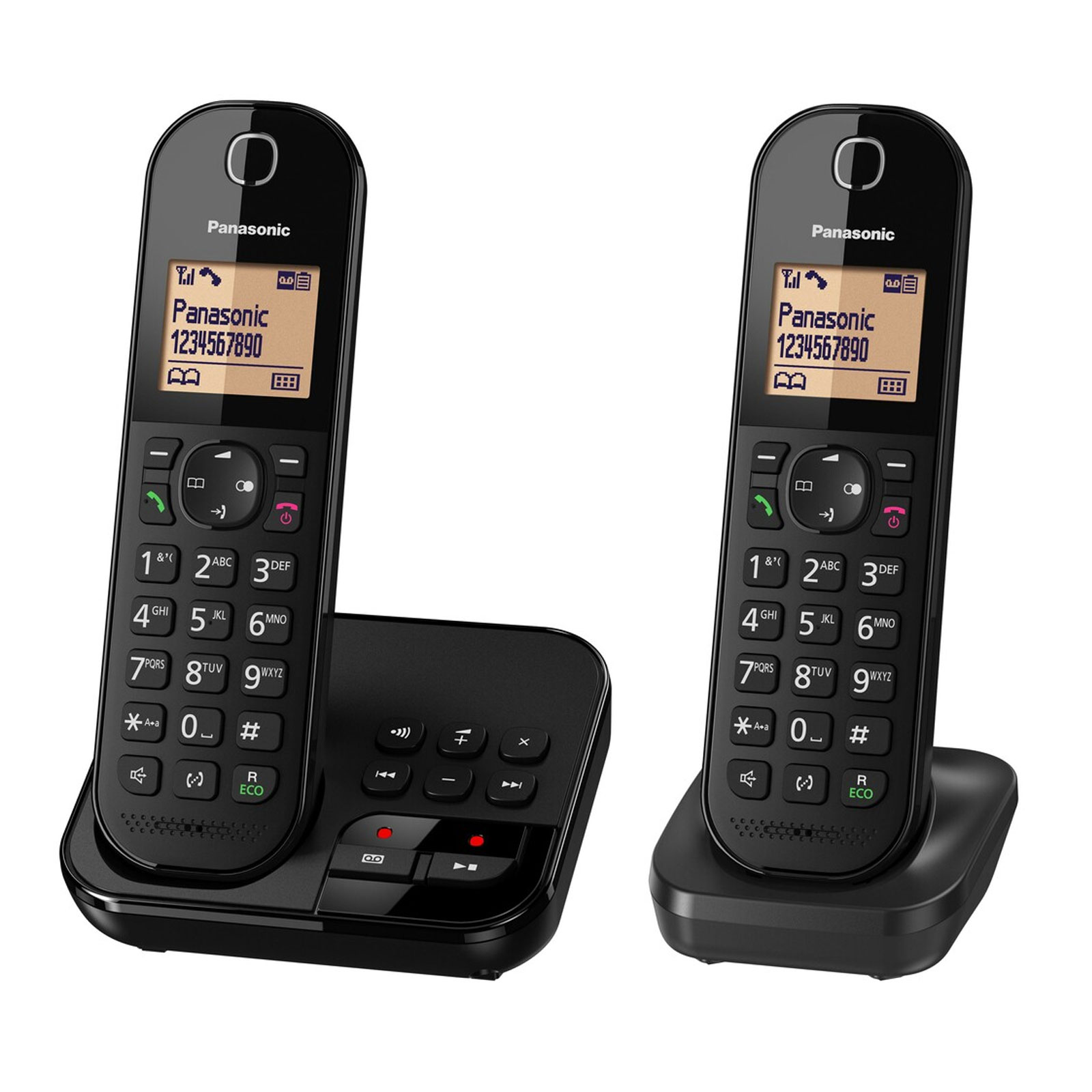 Panasonic KX-TGC 422 GB GW Schnurlos Telefon mit Anrufbeantworter Strahlungsarm