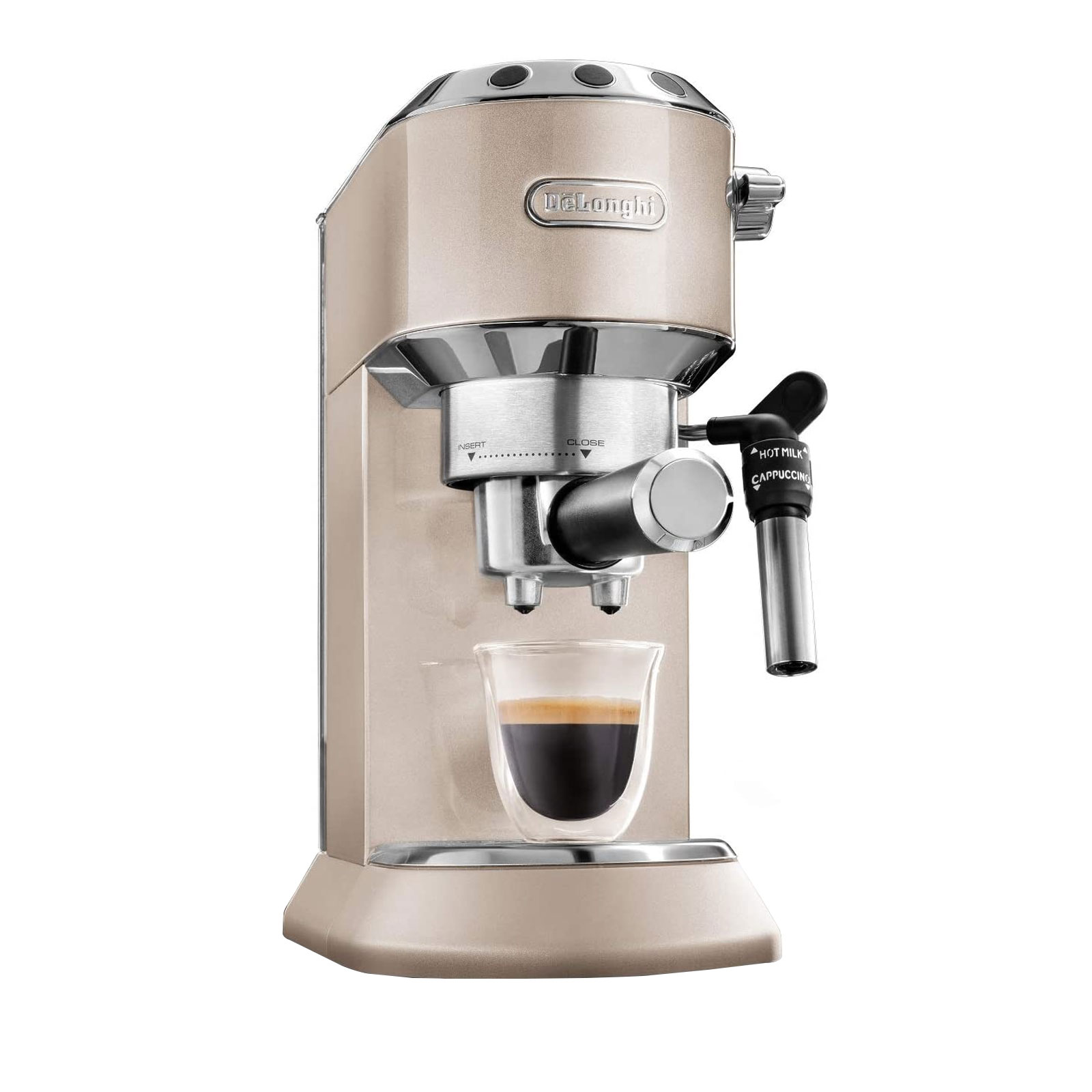 DeLonghi EC 785.BG DEDICA METALLICS THE BARISTA PACK Espressomaschine beige