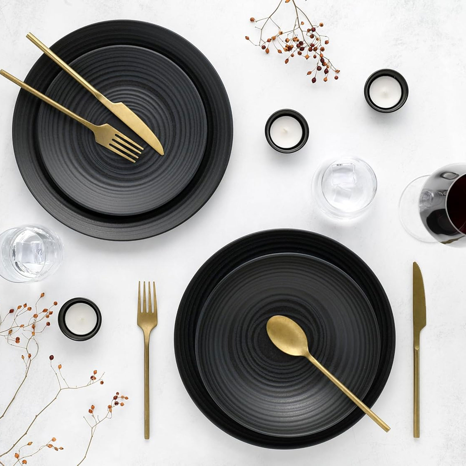 CreaTable 23205 Tafelservice Elements Collection Lava Stone