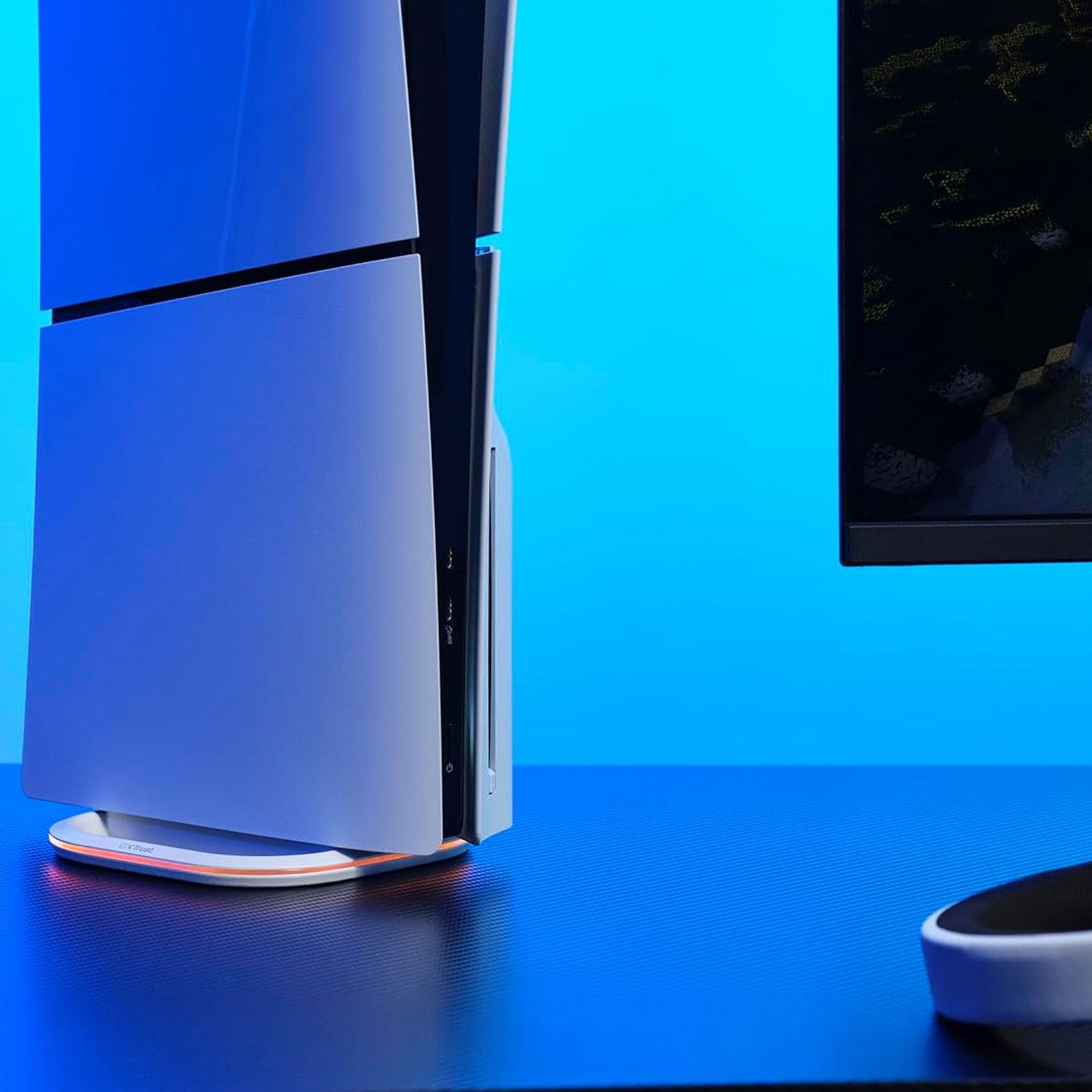 Trust GXT 229 Vertikaler LED-Ständer für PS5, Weiß, Standardlieferumfang des Herstellers, Bedienungsanleitung