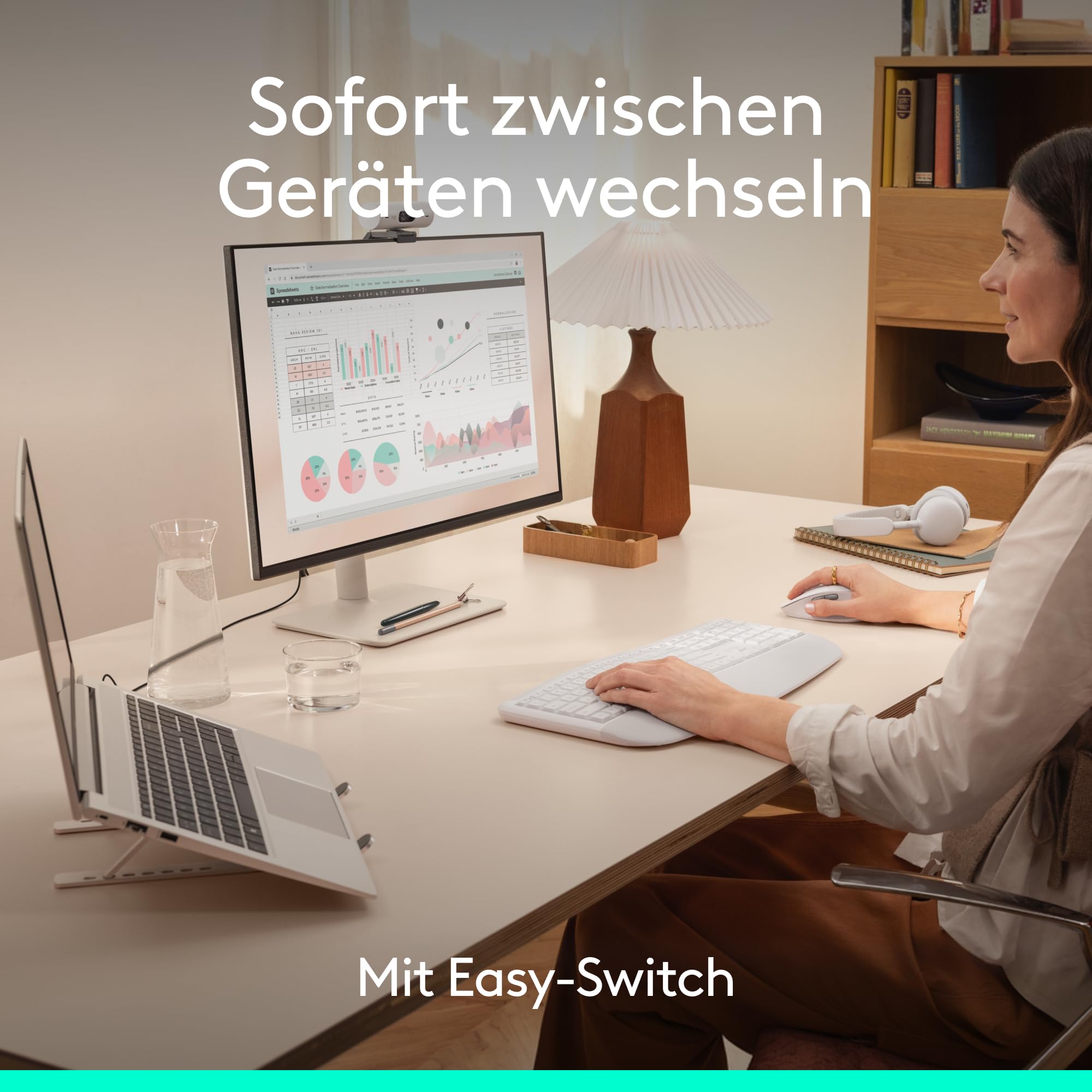 Logitech Signature Comfort Plus Combo MK880, kabelloses Tastatur-Maus-Set