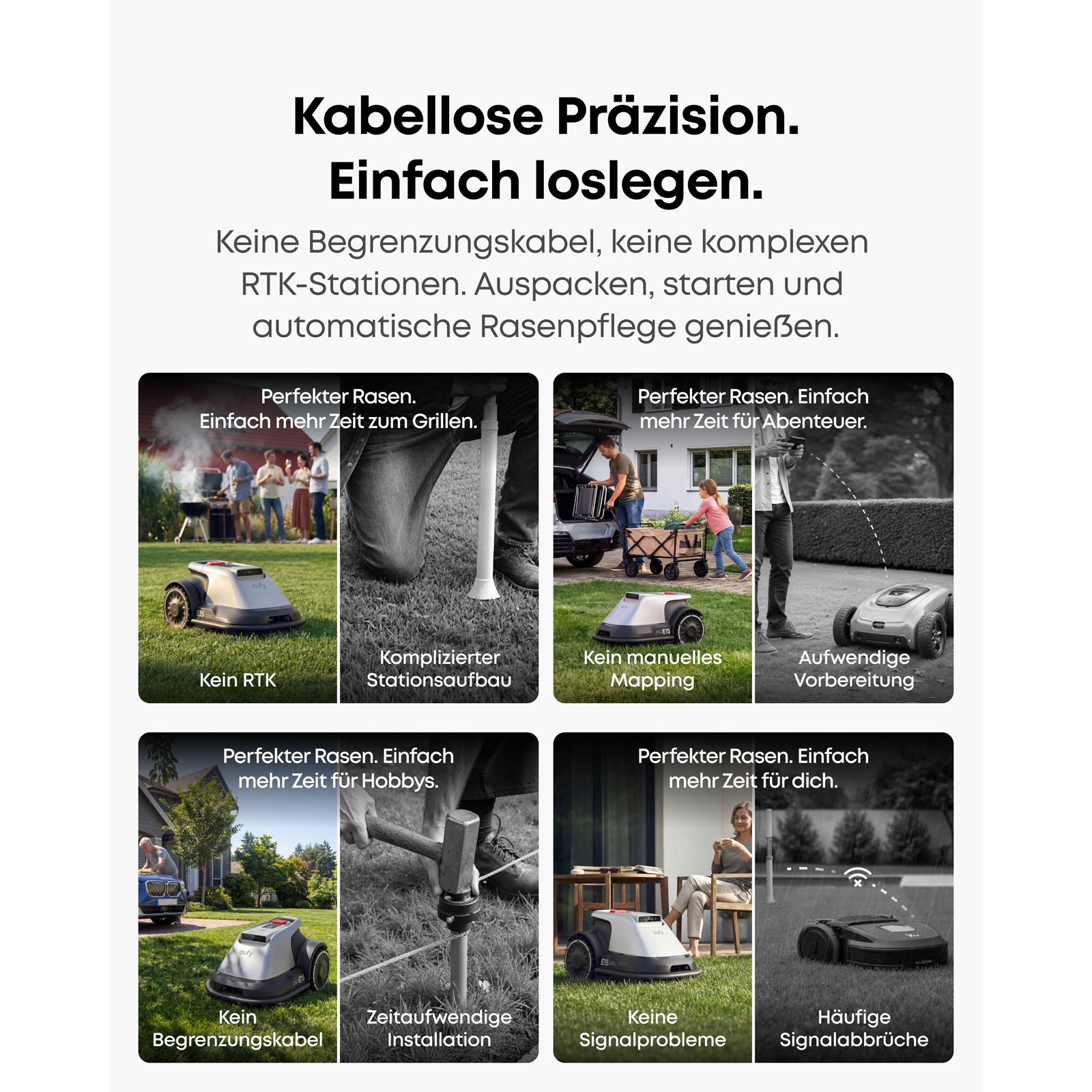 Eufy E15 Solo Rasenmähroboter