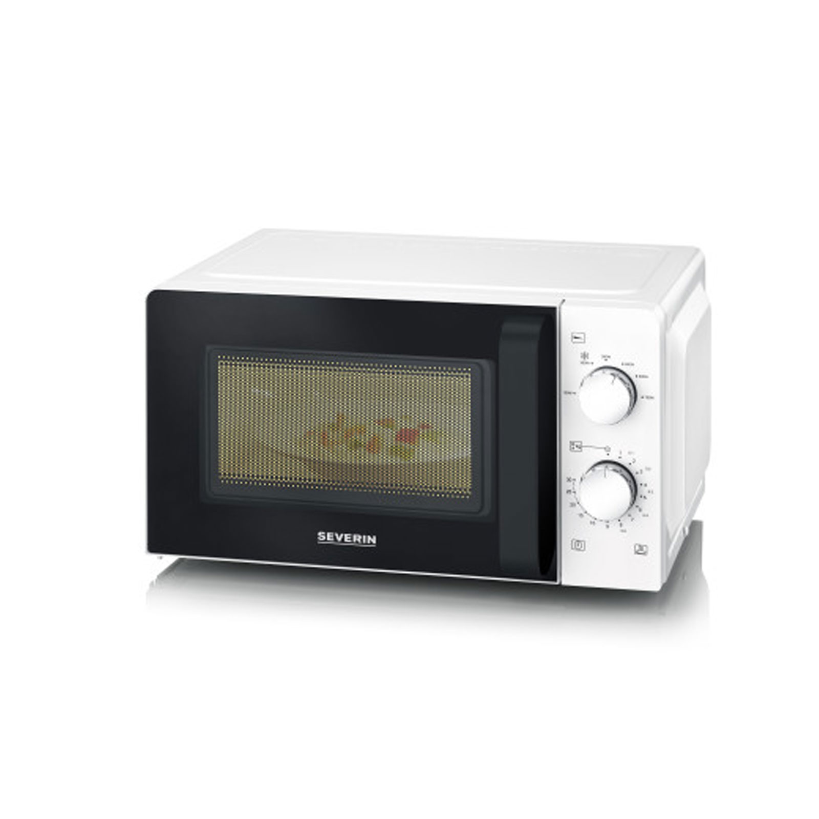 SEVERIN MW 7570 Solo Inverter Mikrowelle (19 Liter, 700 Watt, 6 Leistungsstufen, Auftau-Funktion, Inverter Technologie, Glasdrehteller 24 cm, 30 Minuten Timer mit Endsignal, lackierter Innenraum, Weiß)