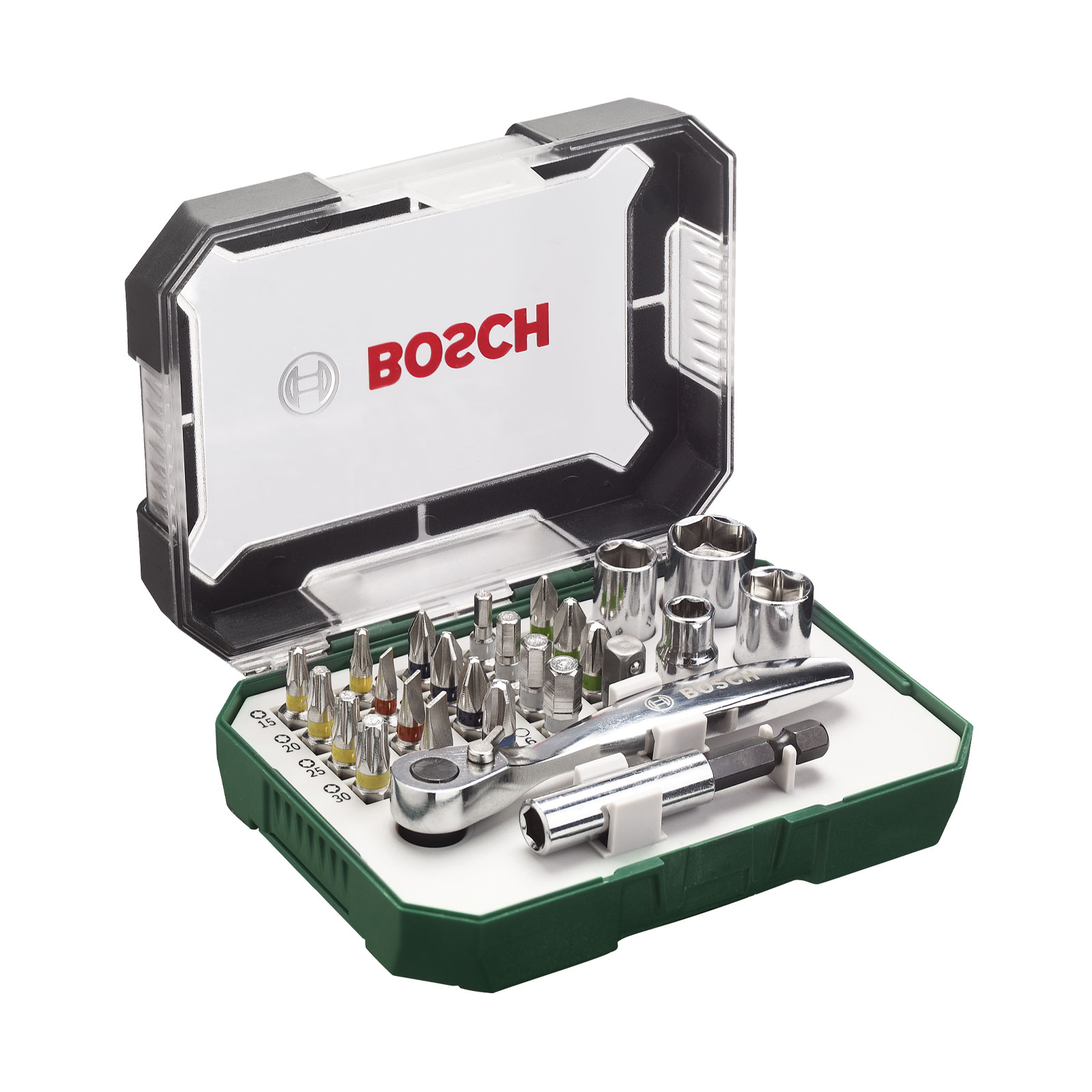 Bosch Professional Schrauberbit- und Ratschen-Set, 26-teilig Bosch Professional Schrauberbit- und Ratschen-Set, 26-teilig