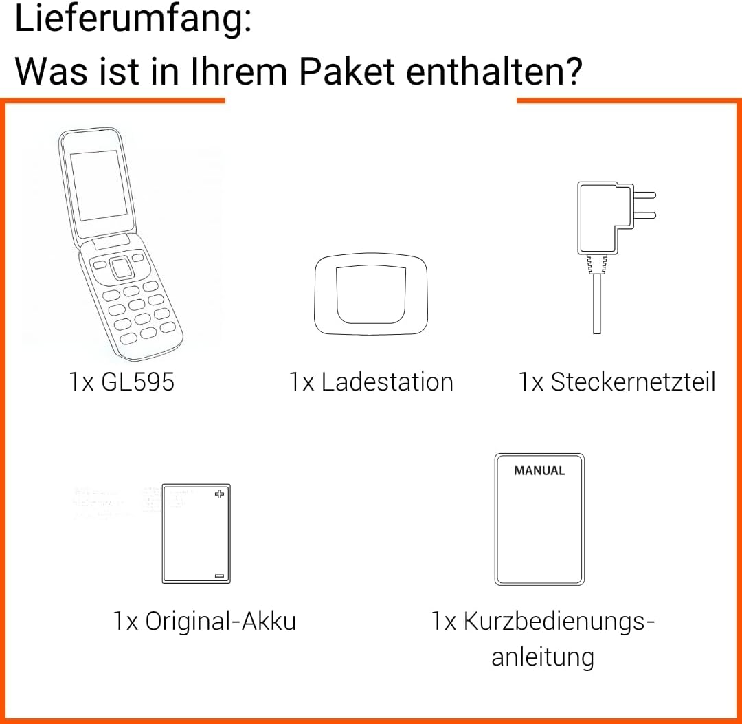 Gigaset GL595 Flip-Mobiltelefon einfache Bedienung für Senioren, große Tasten & SOS-Notruftaste Gigaset GL595 Flip-Mobiltelefon einfache Bedienung für Senioren, große Tasten & SOS-Notruftaste