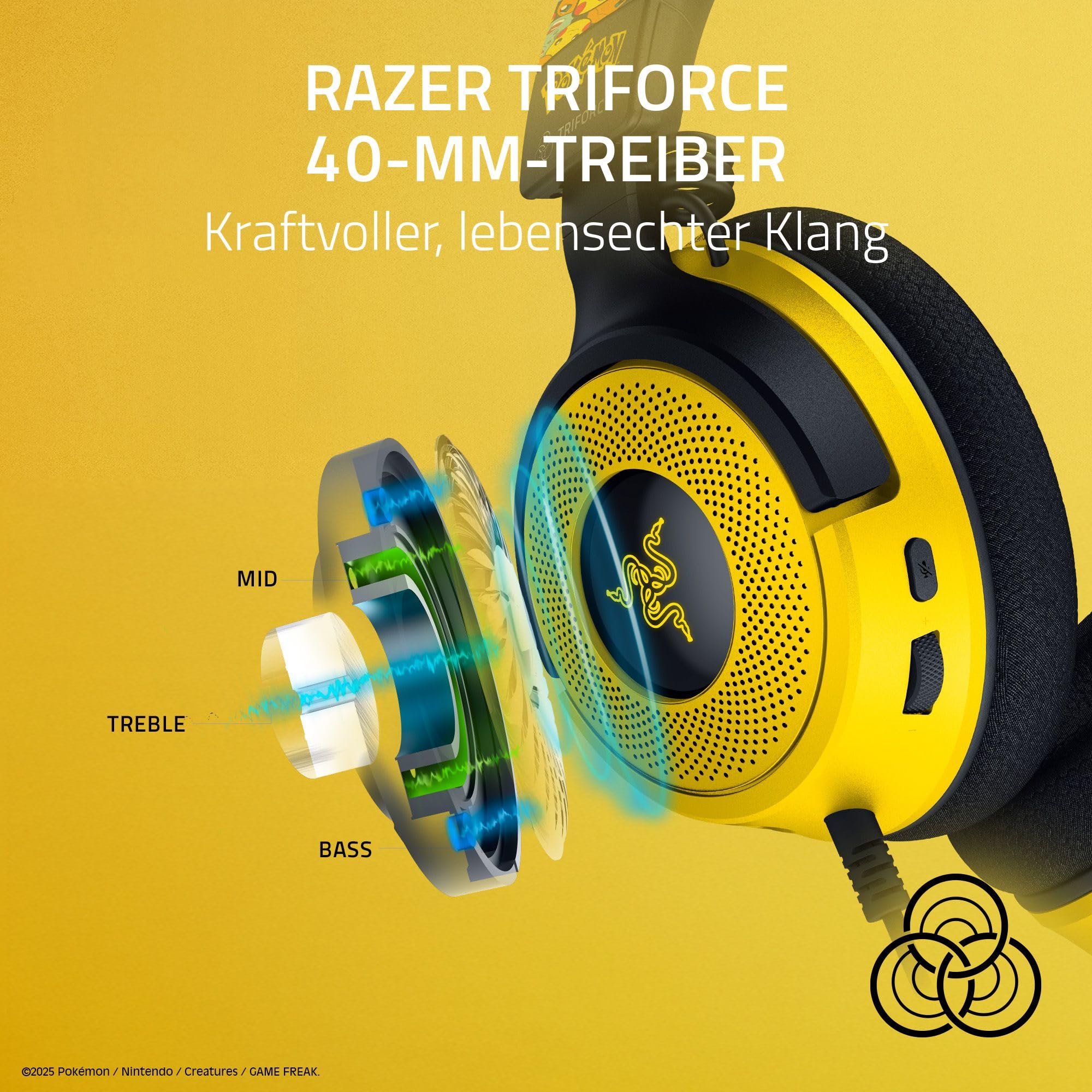 Razer Kraken V4 X Pokémon Edition - Kabelgebundenes USB-Gaming-Headset