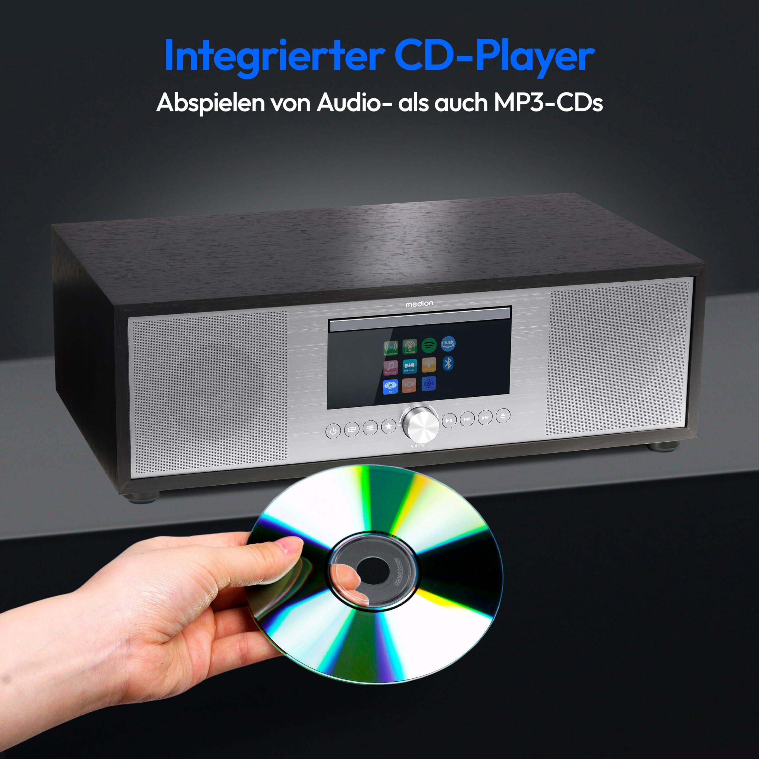 MEDION P66400 Stereoanlage Internetradio DAB+ UKW USB CD/MP3-Player Bluetooth