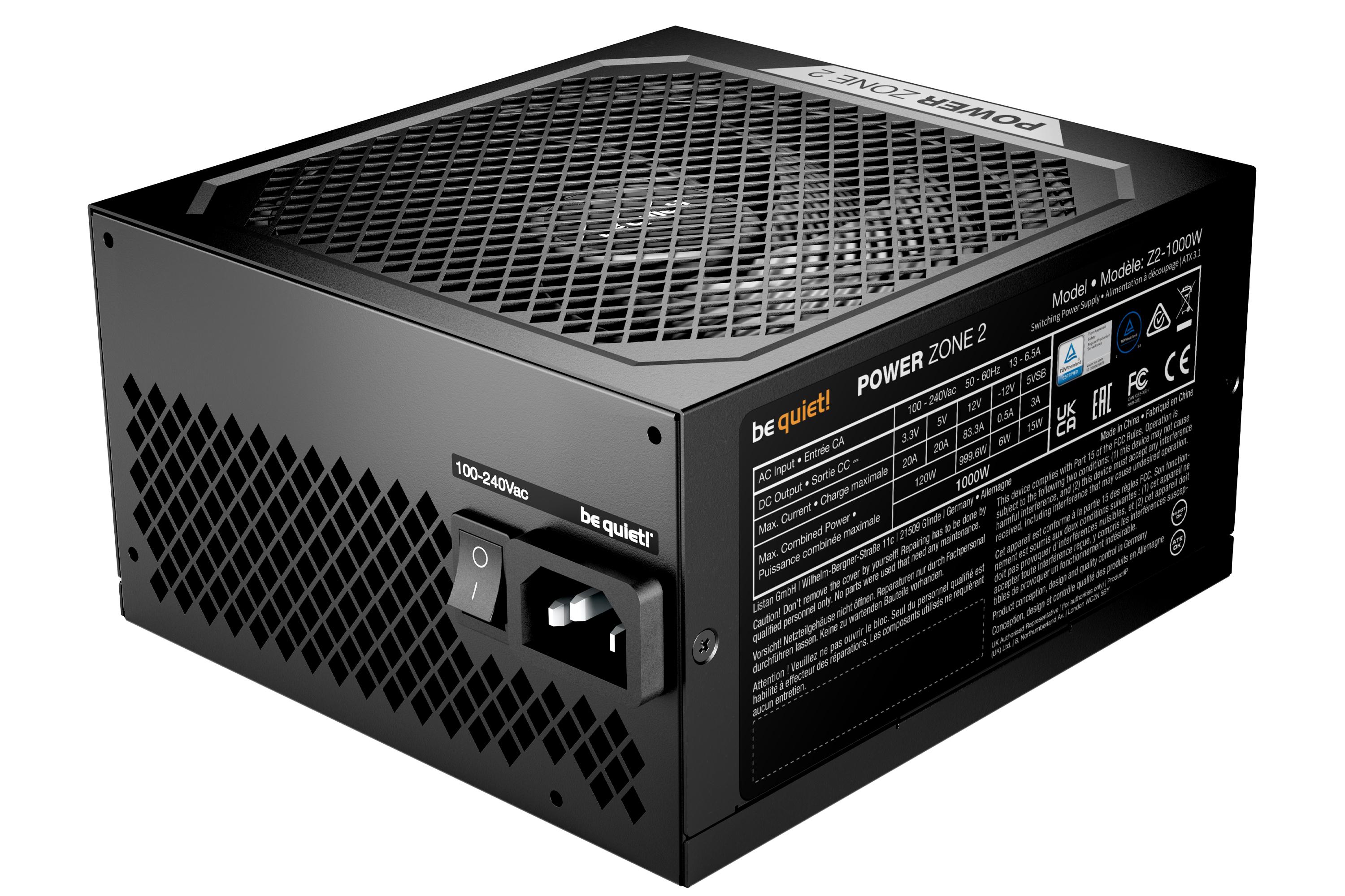 Be quiet! Power Zone 2 1000W 80+ Platinum 20+4 pin ATX, Schwarz (BP008EU)